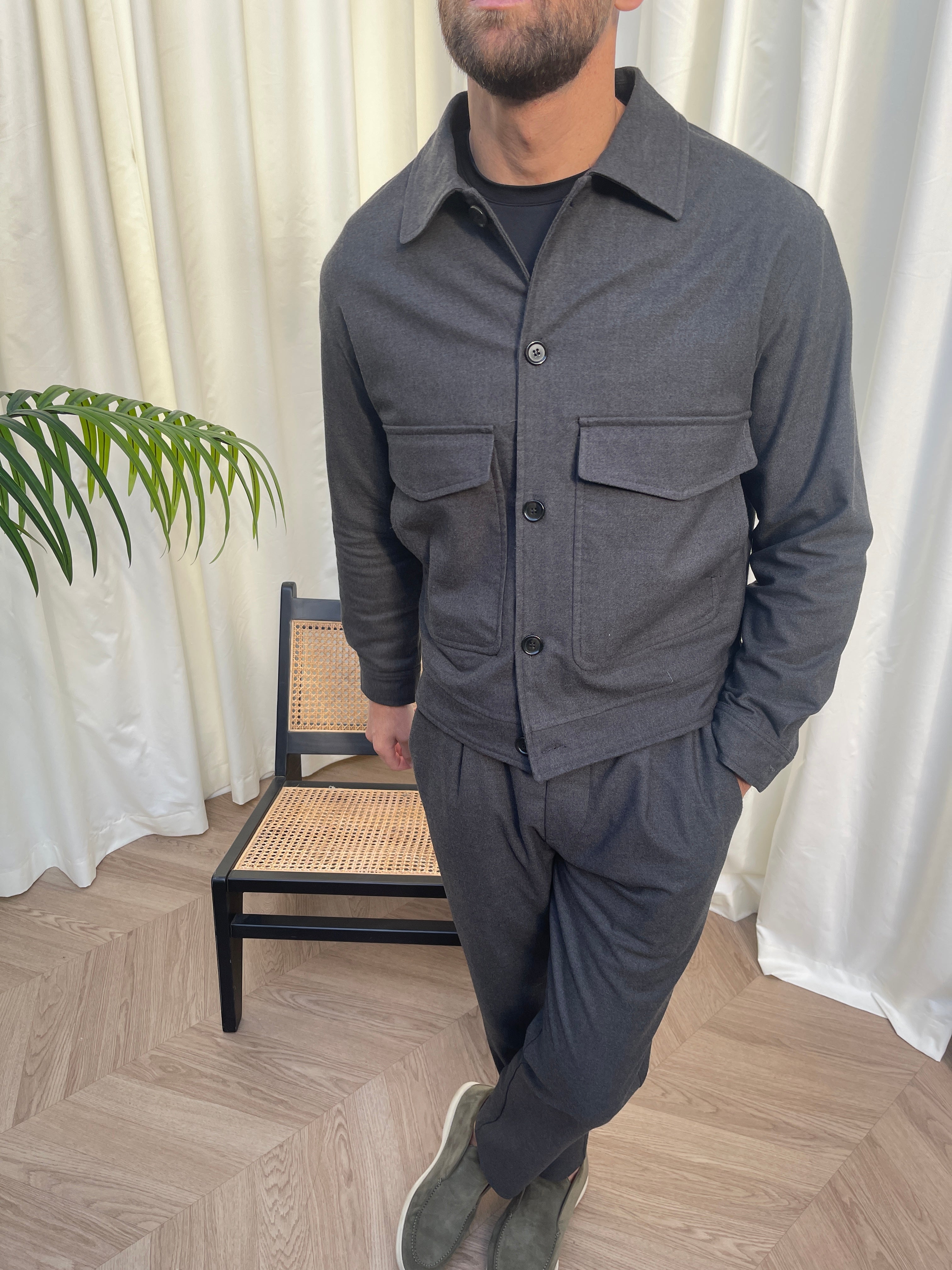 Atelier Wool Blouson Charcoal