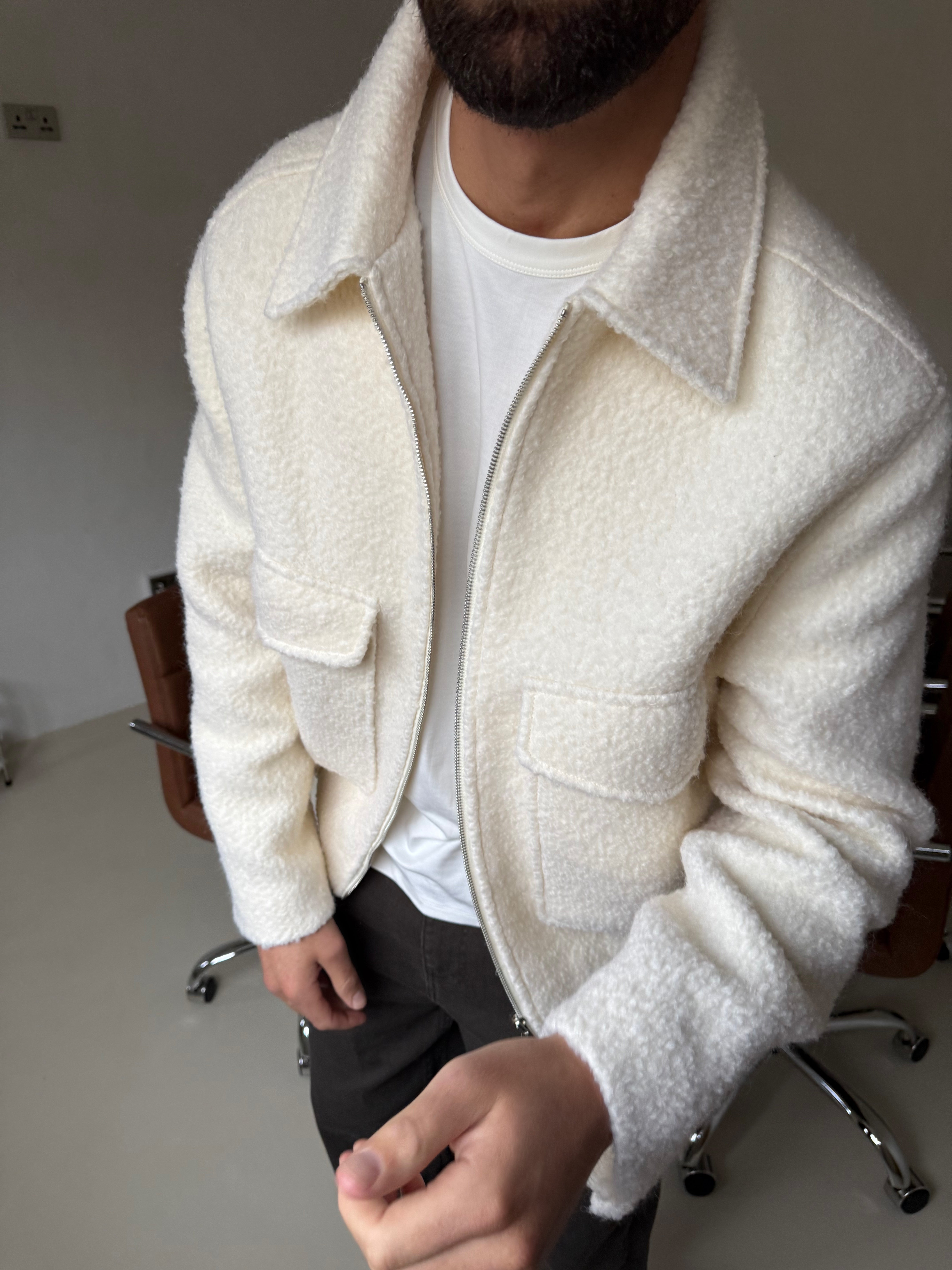 BOUCLE JACKET OFF WHITE