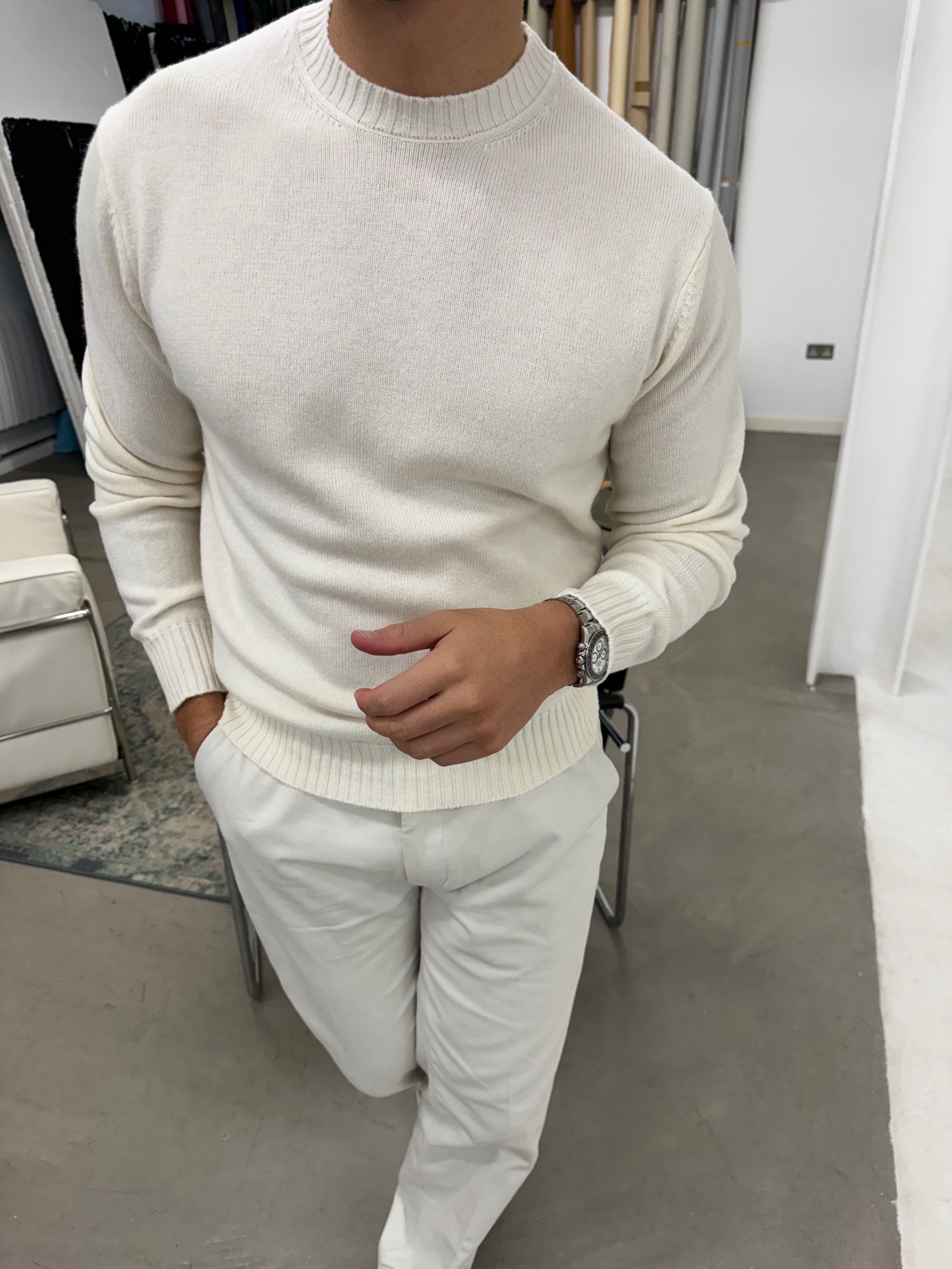 Cashmere Sweater Winter White