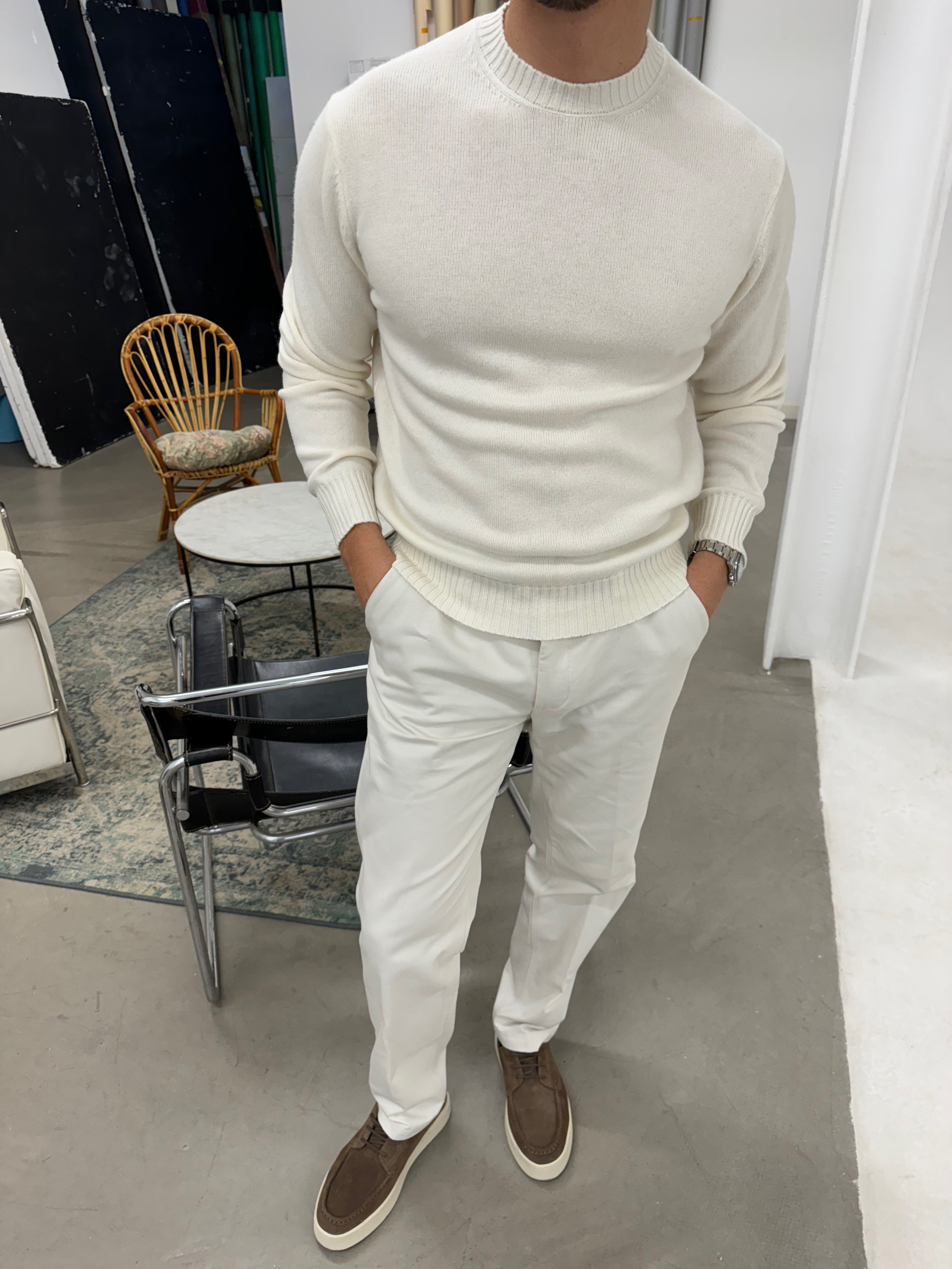 Cashmere Sweater Winter White