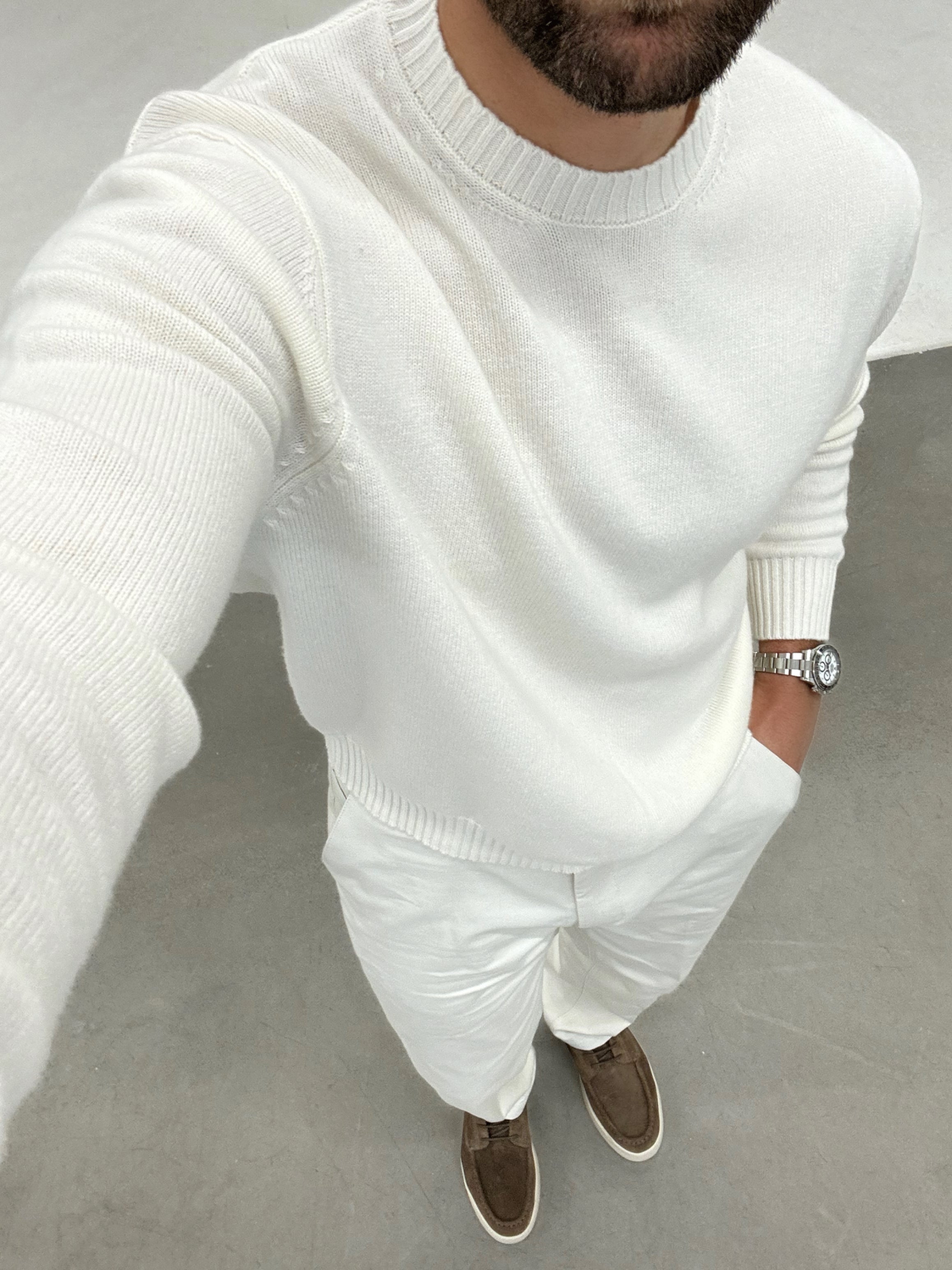 Cashmere Sweater Winter White