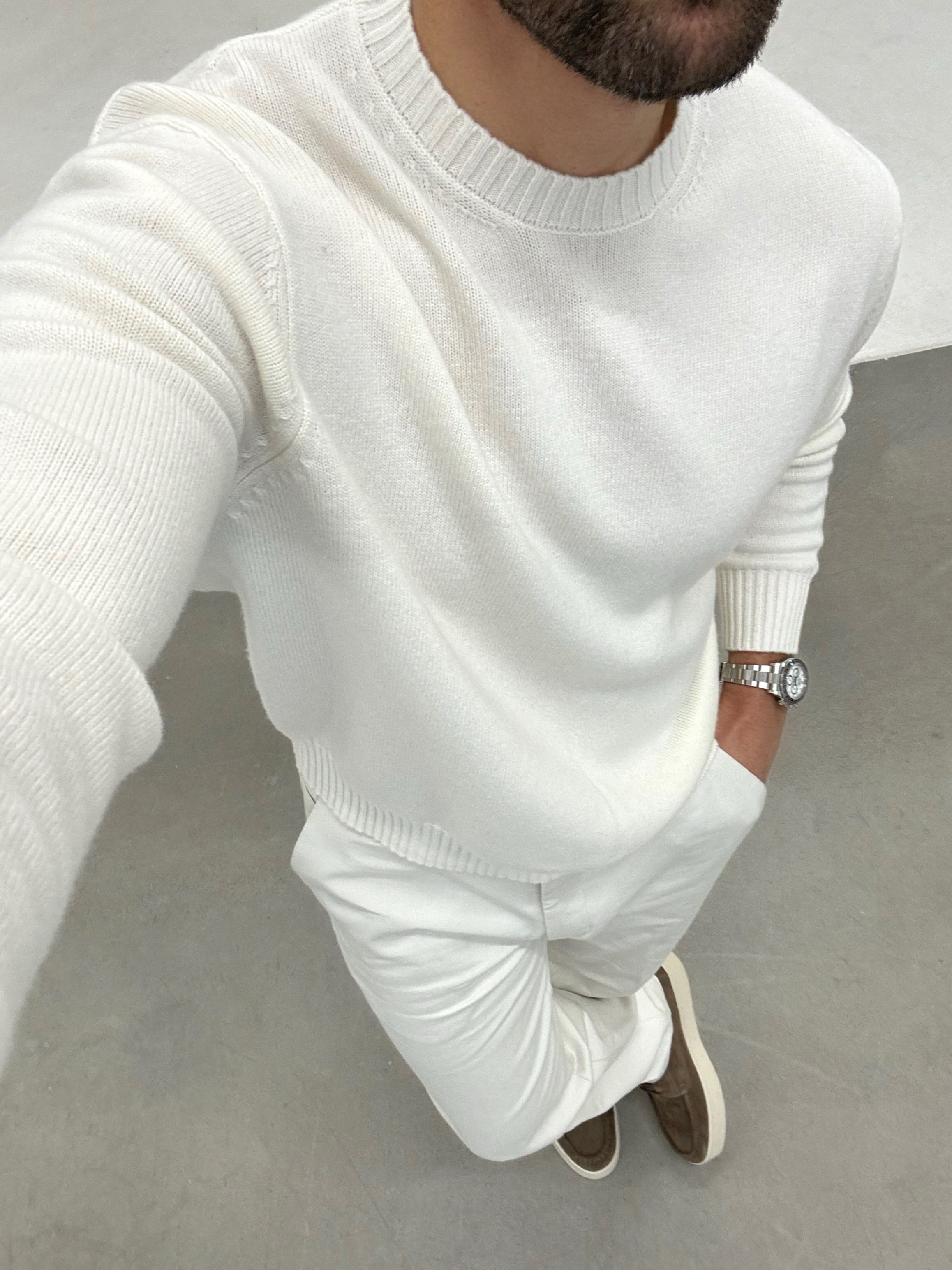 Cashmere Sweater Winter White