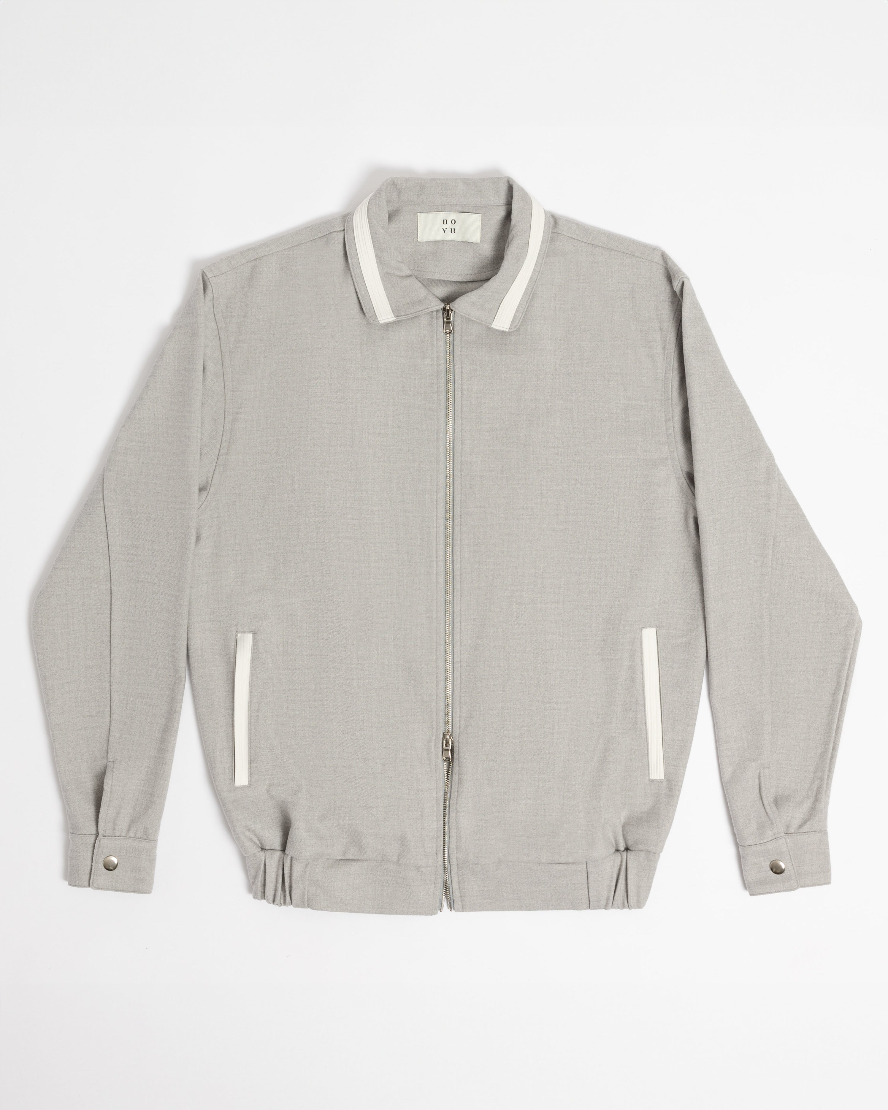 Amante Wool Zip Jacket Grey Marl