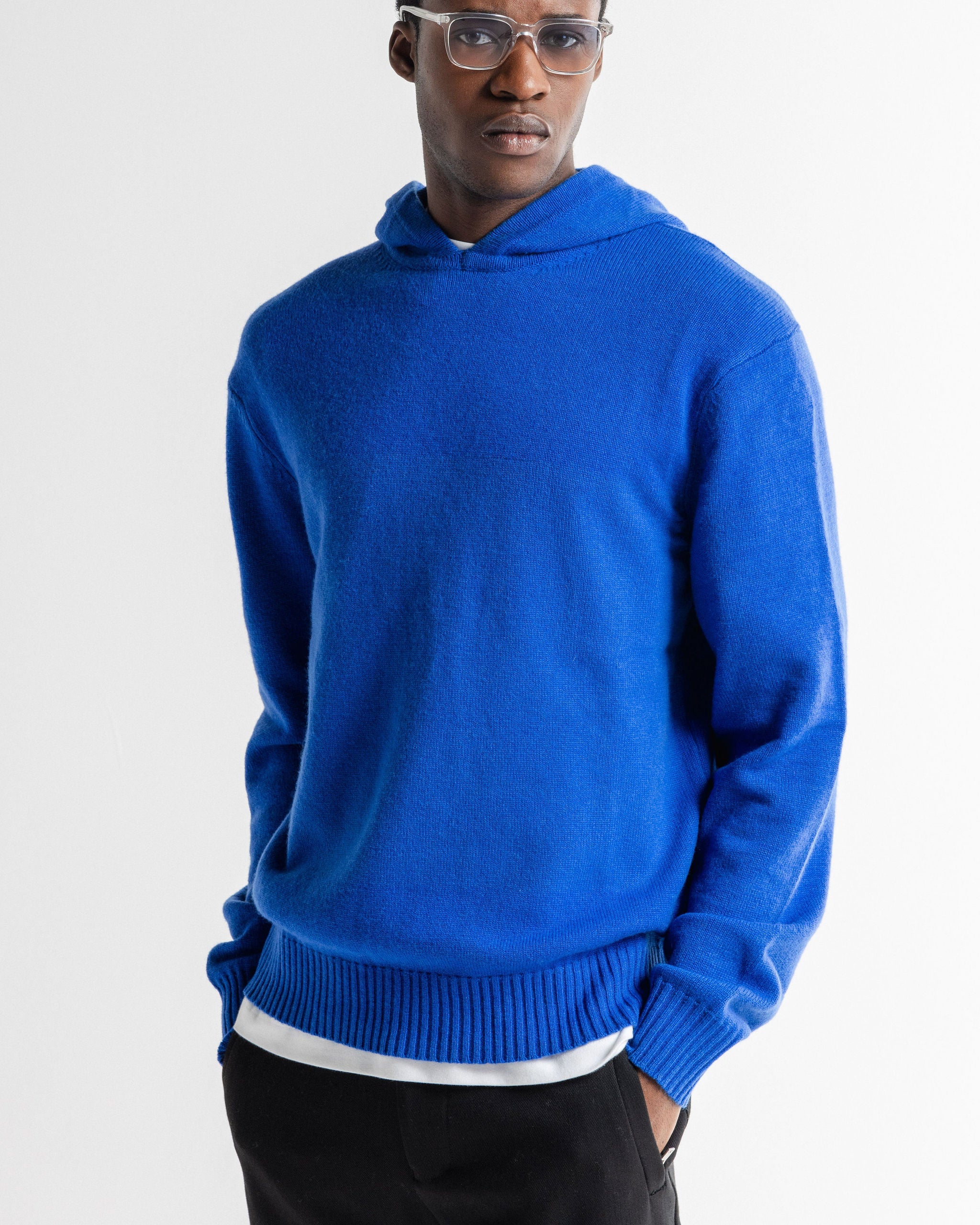 Cashmere Hoodie Cobalt Blue