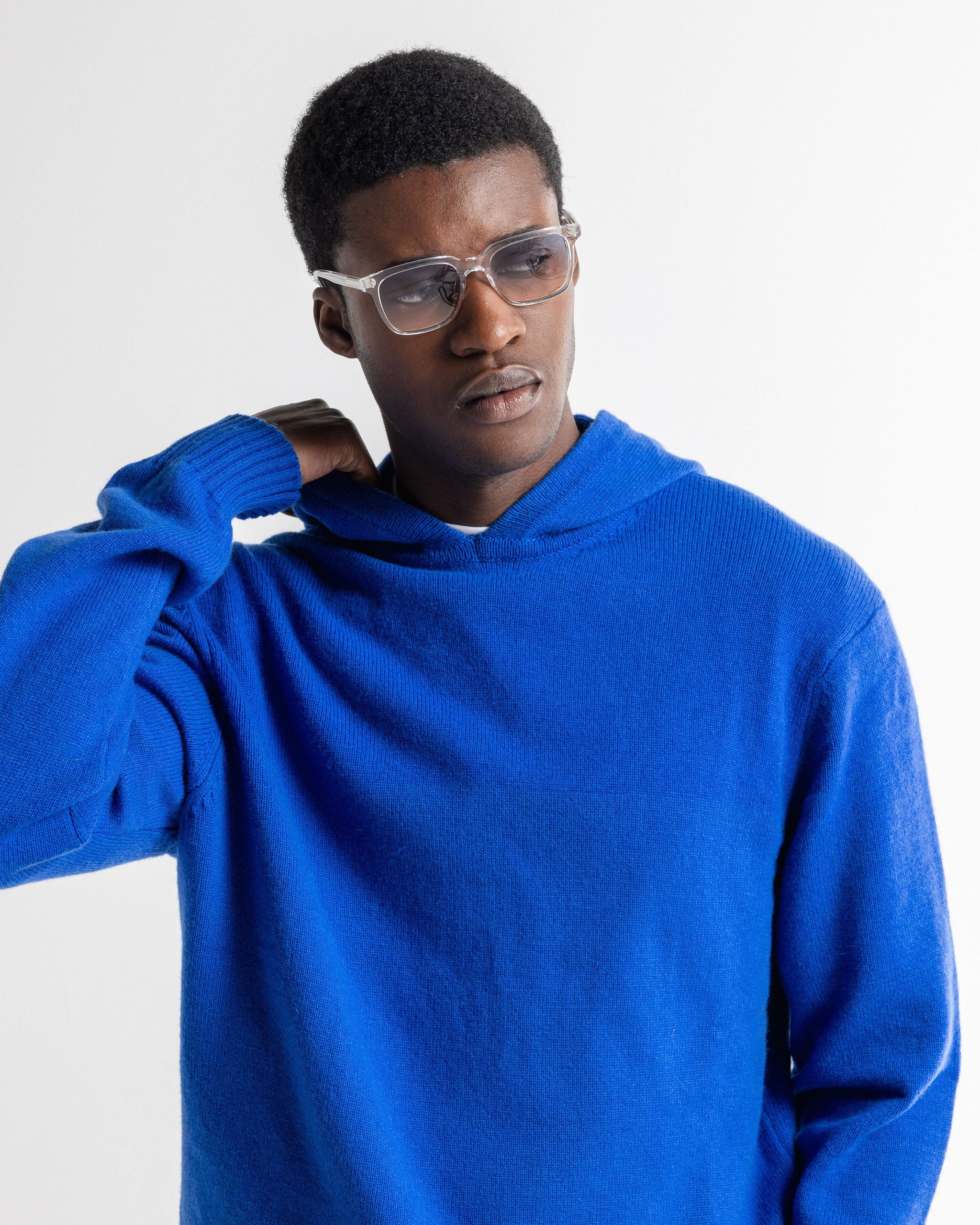 Cashmere Hoodie Cobalt Blue