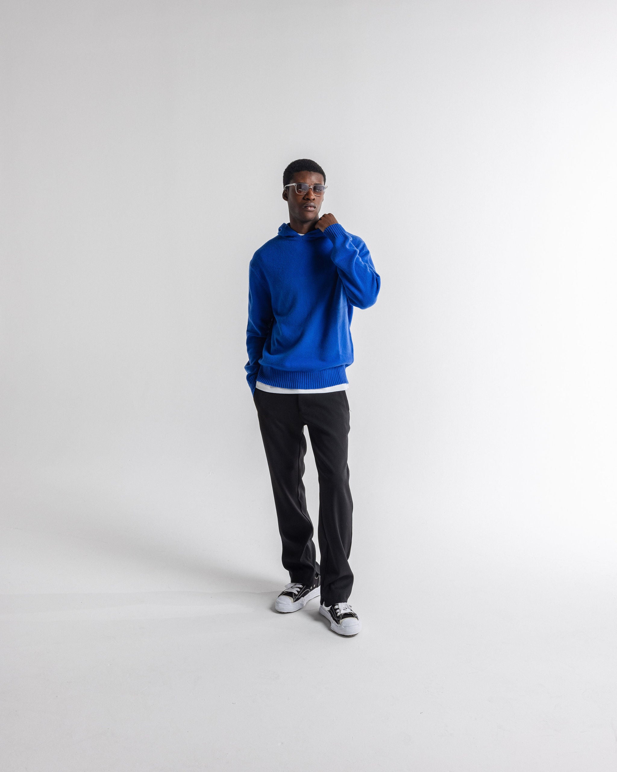 Cashmere Hoodie Cobalt Blue