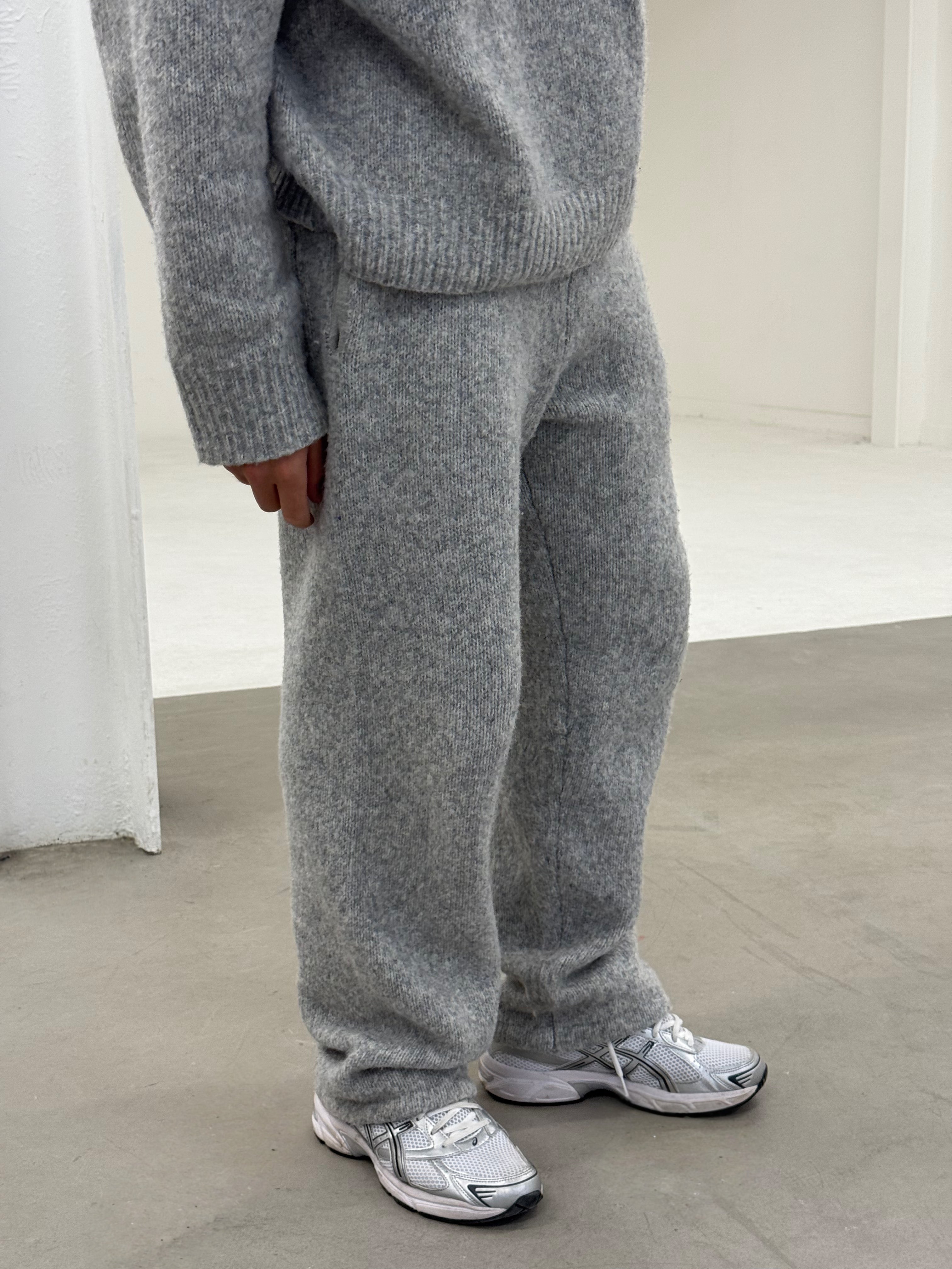 COSY KNIT JOGGER GREY MARL