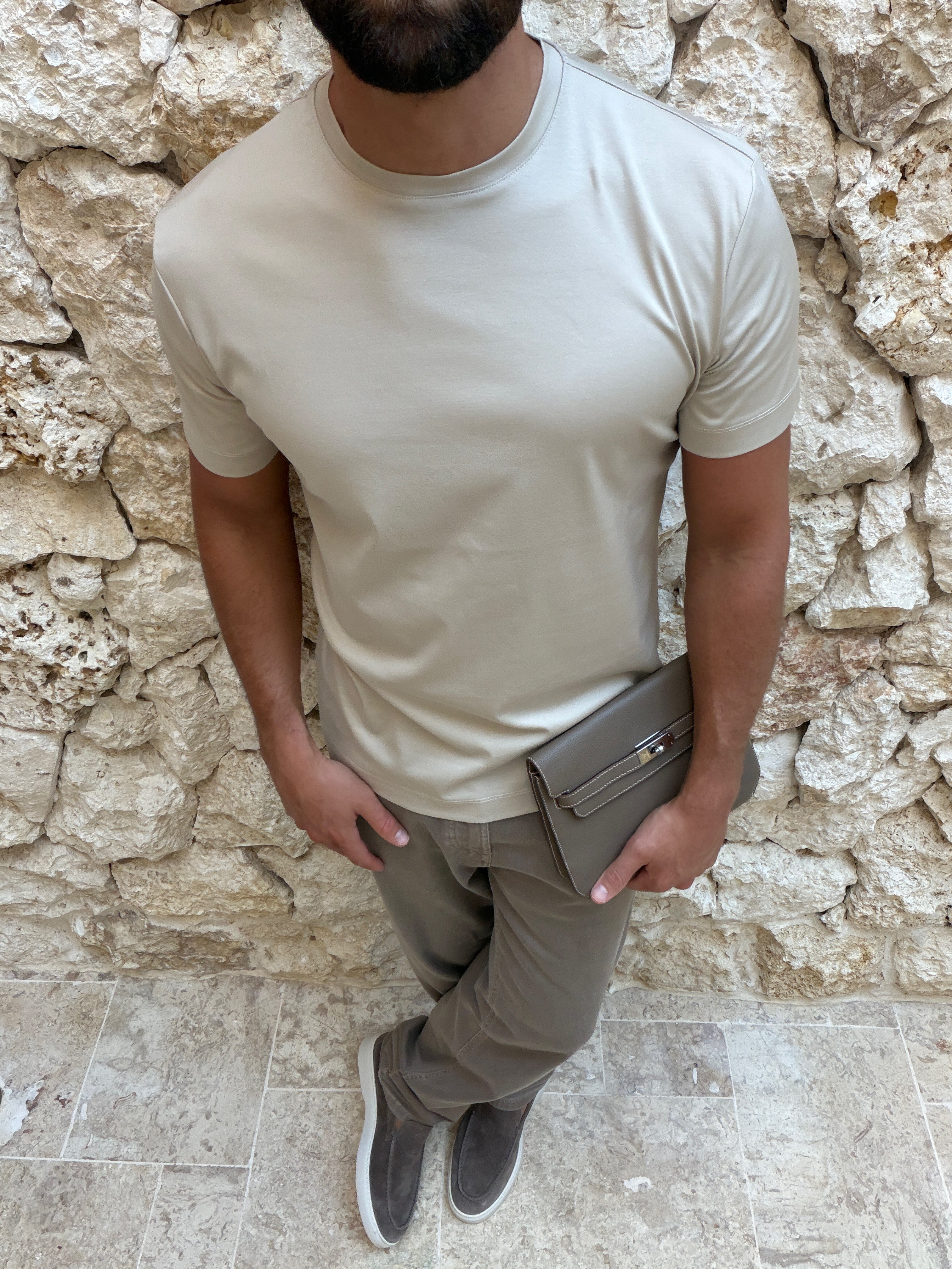 SUPIMA LUXE T-SHIRT STONE