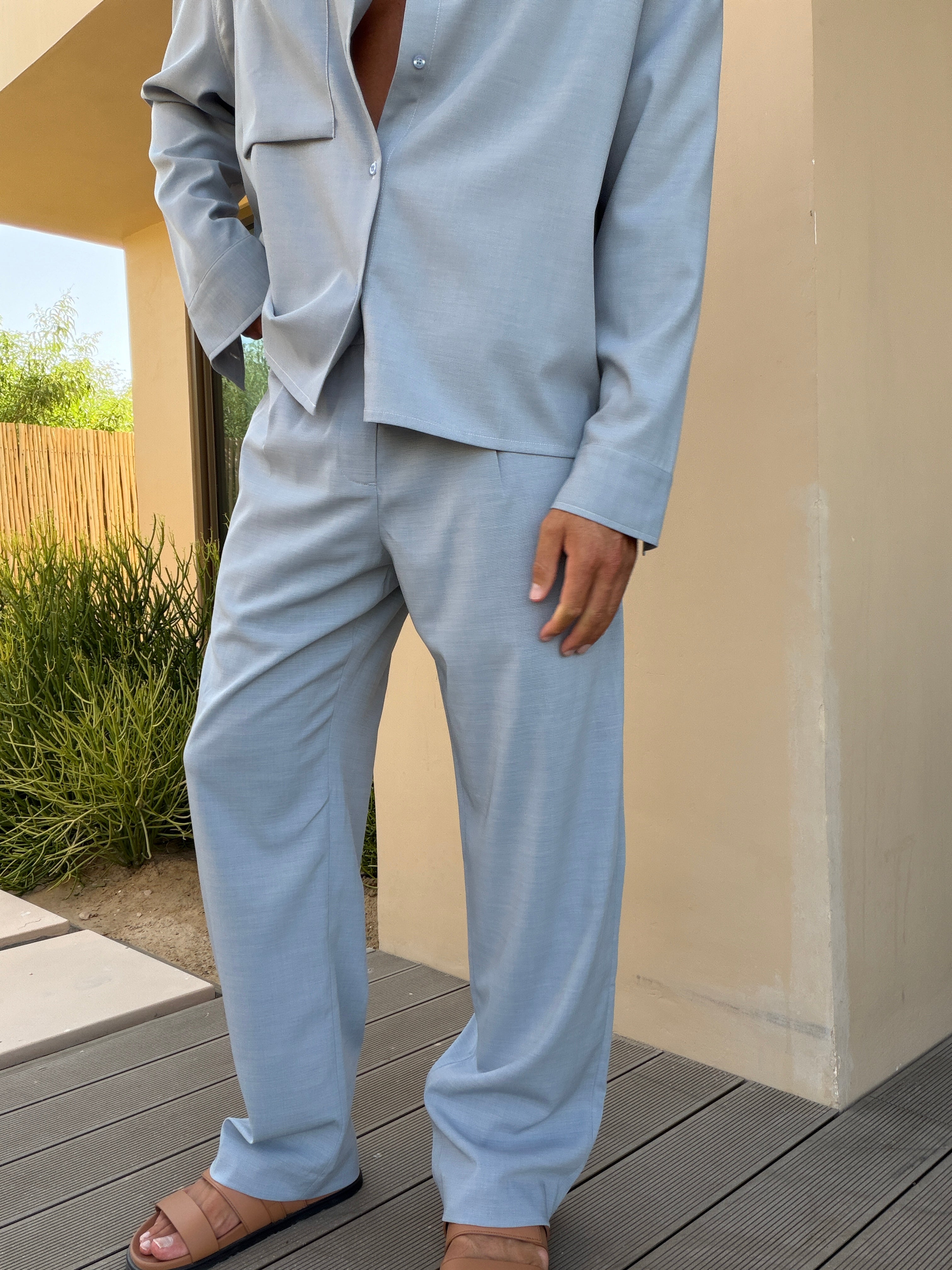 FEDERICO TROUSER SOFT BLUE
