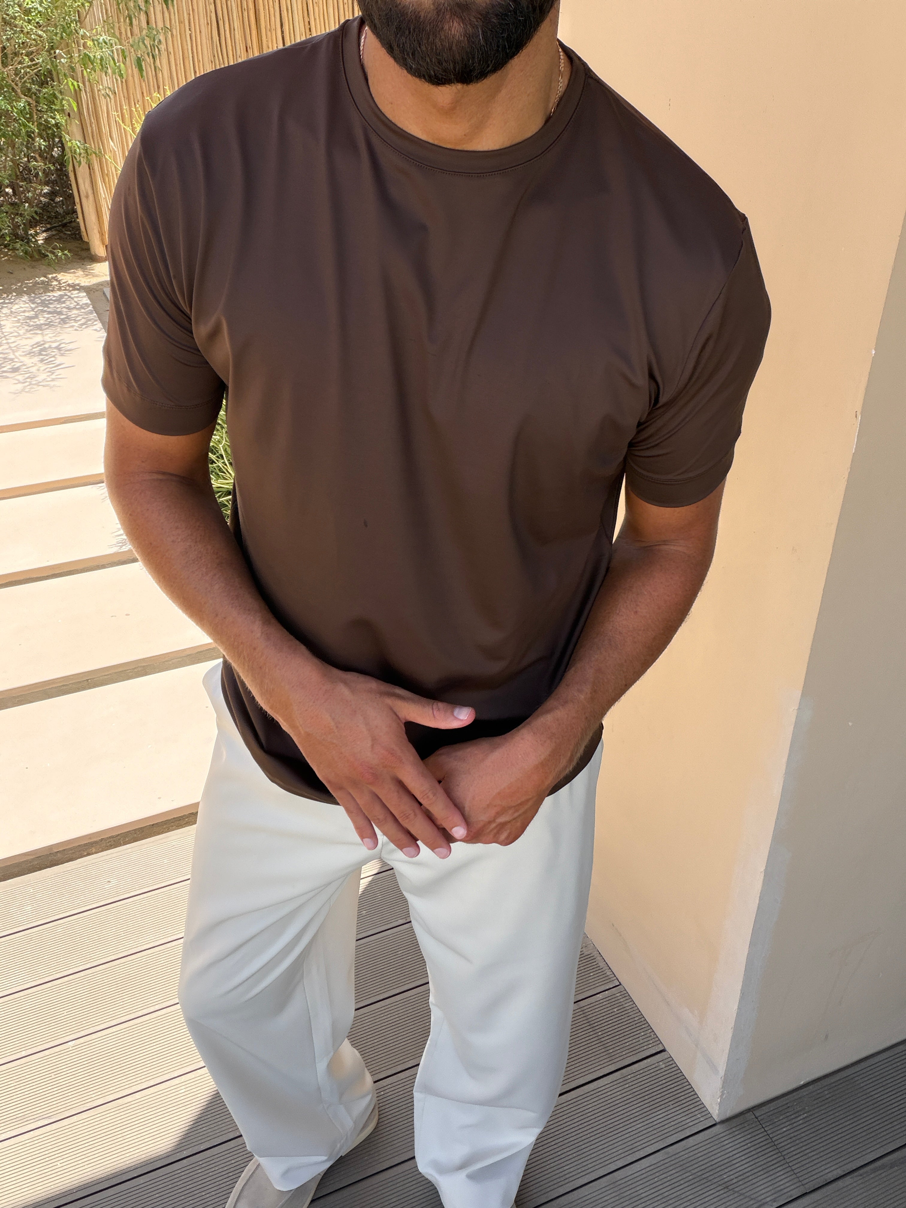 OG LUXE T-SHIRT SMOKE BROWN