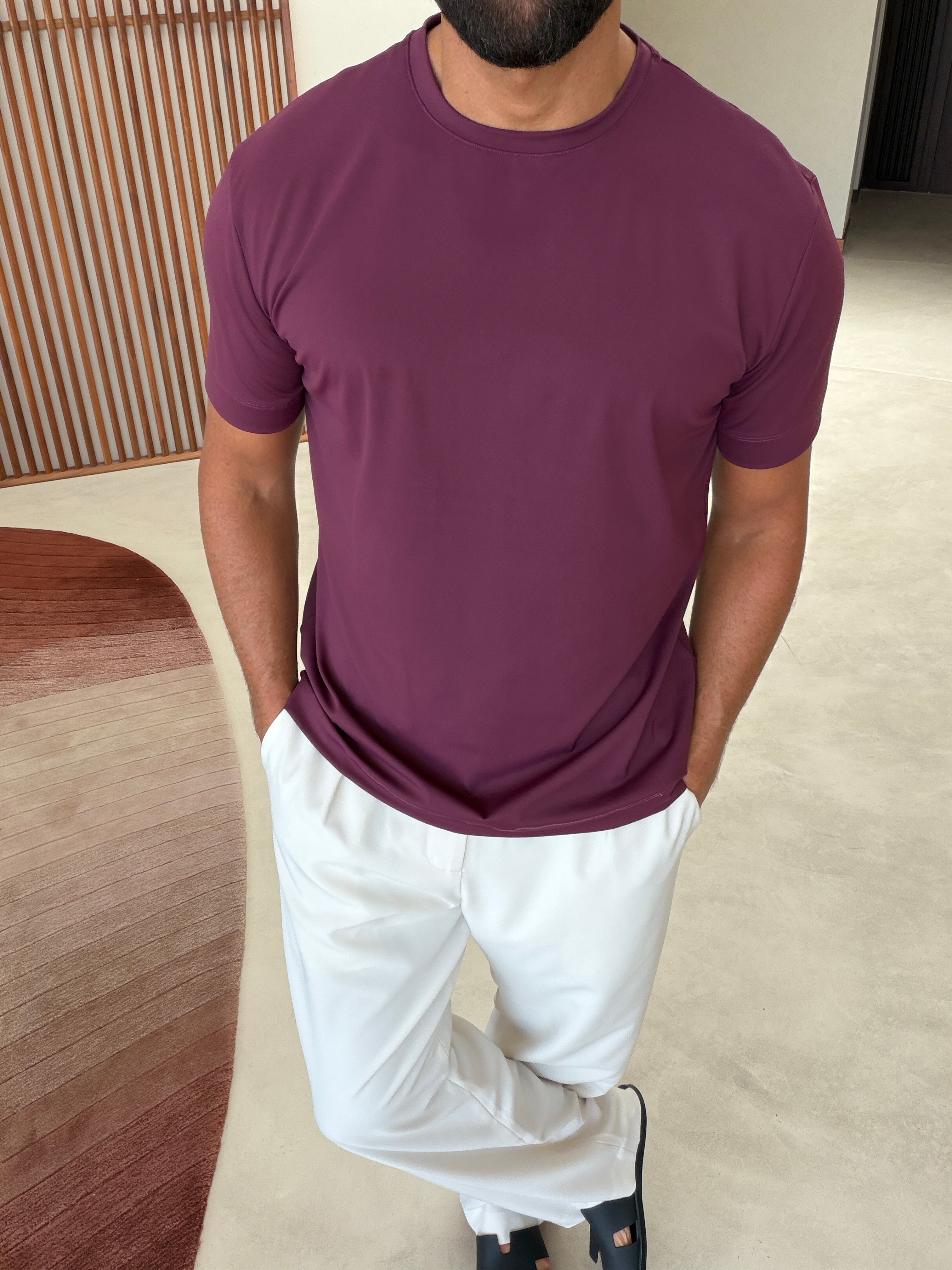 OG LUXE T-SHIRT BURGUNDY
