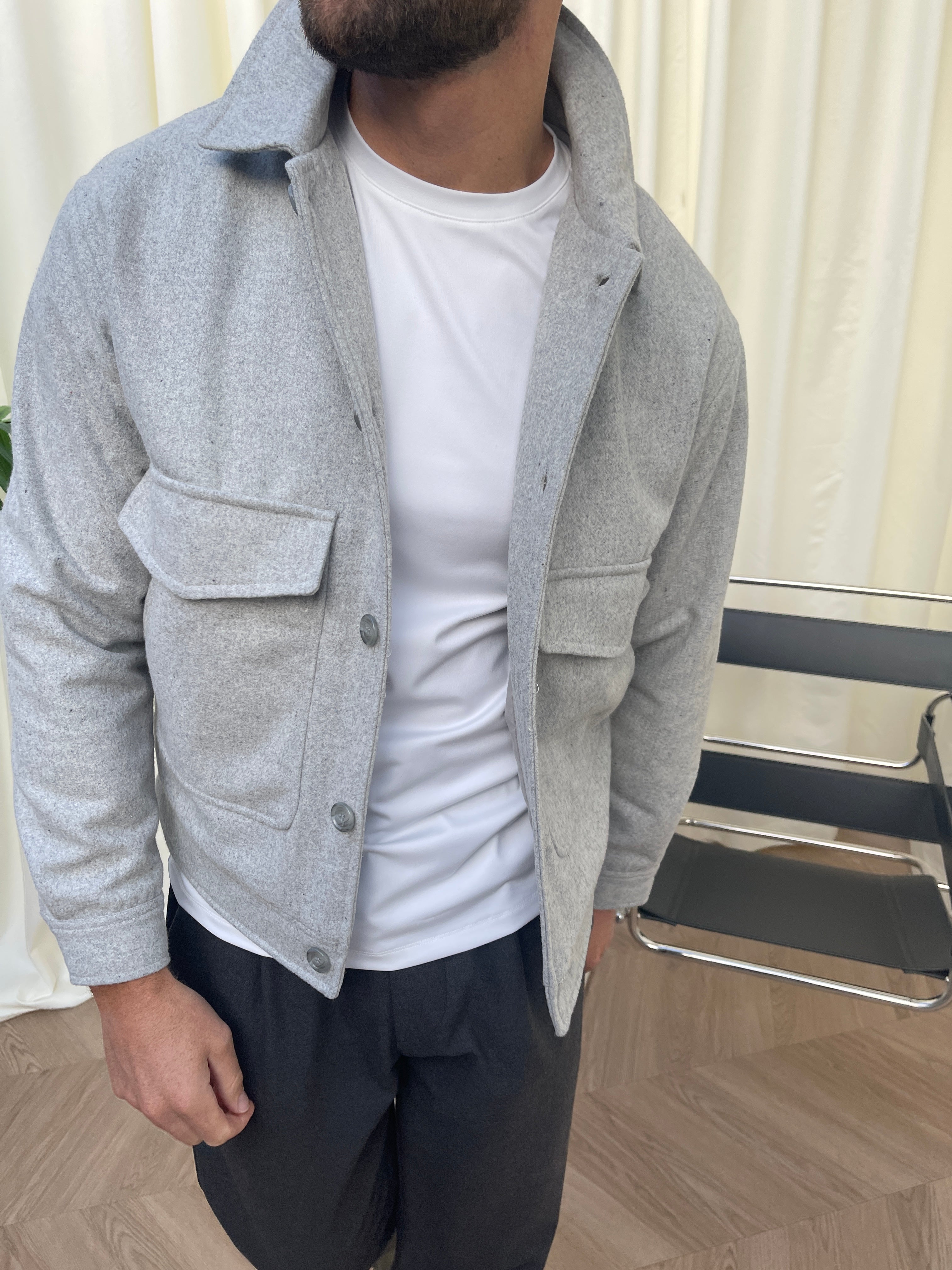 Atelier Wool Blouson Grey Marl