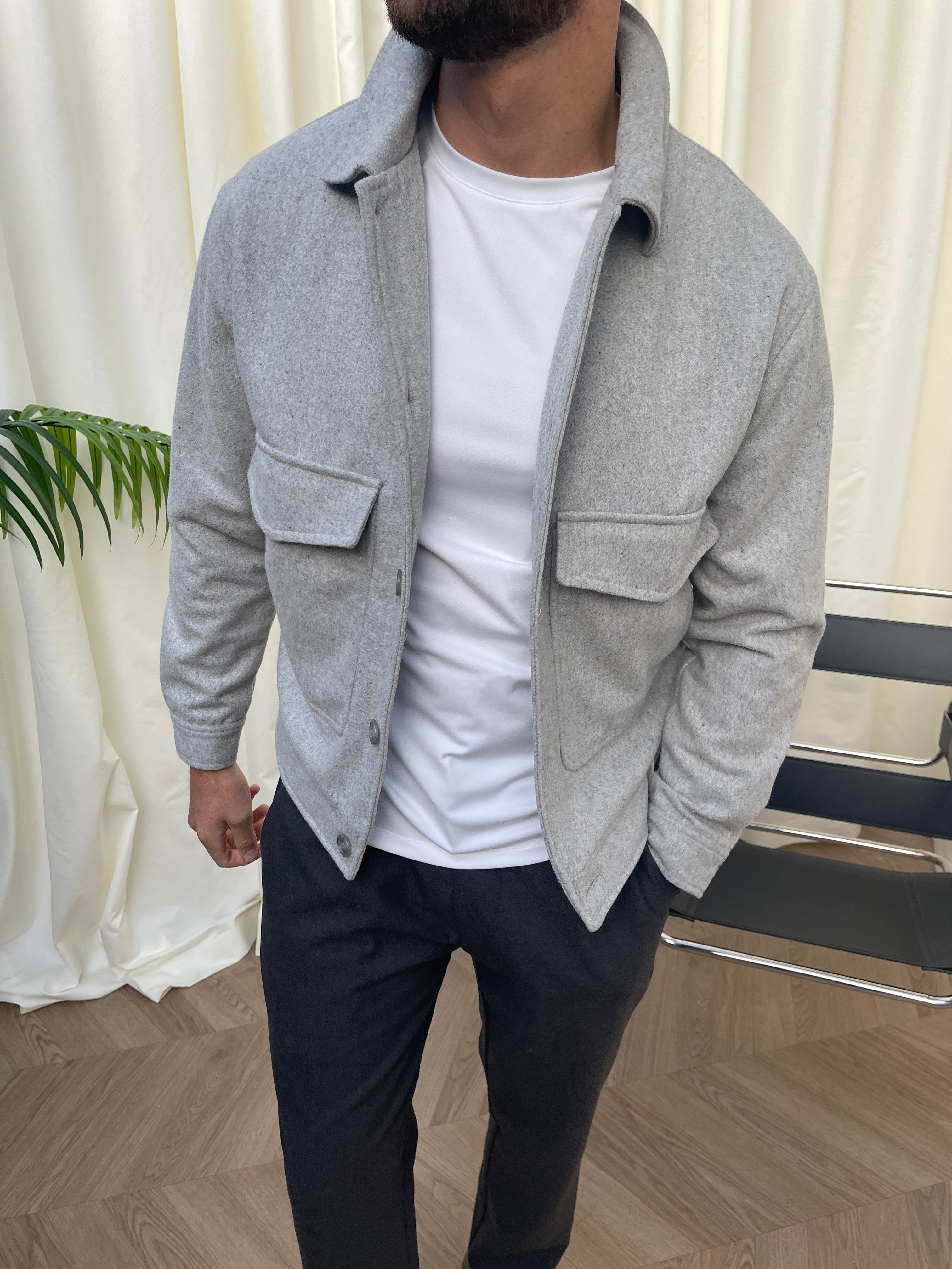 Atelier Wool Blouson Grey Marl