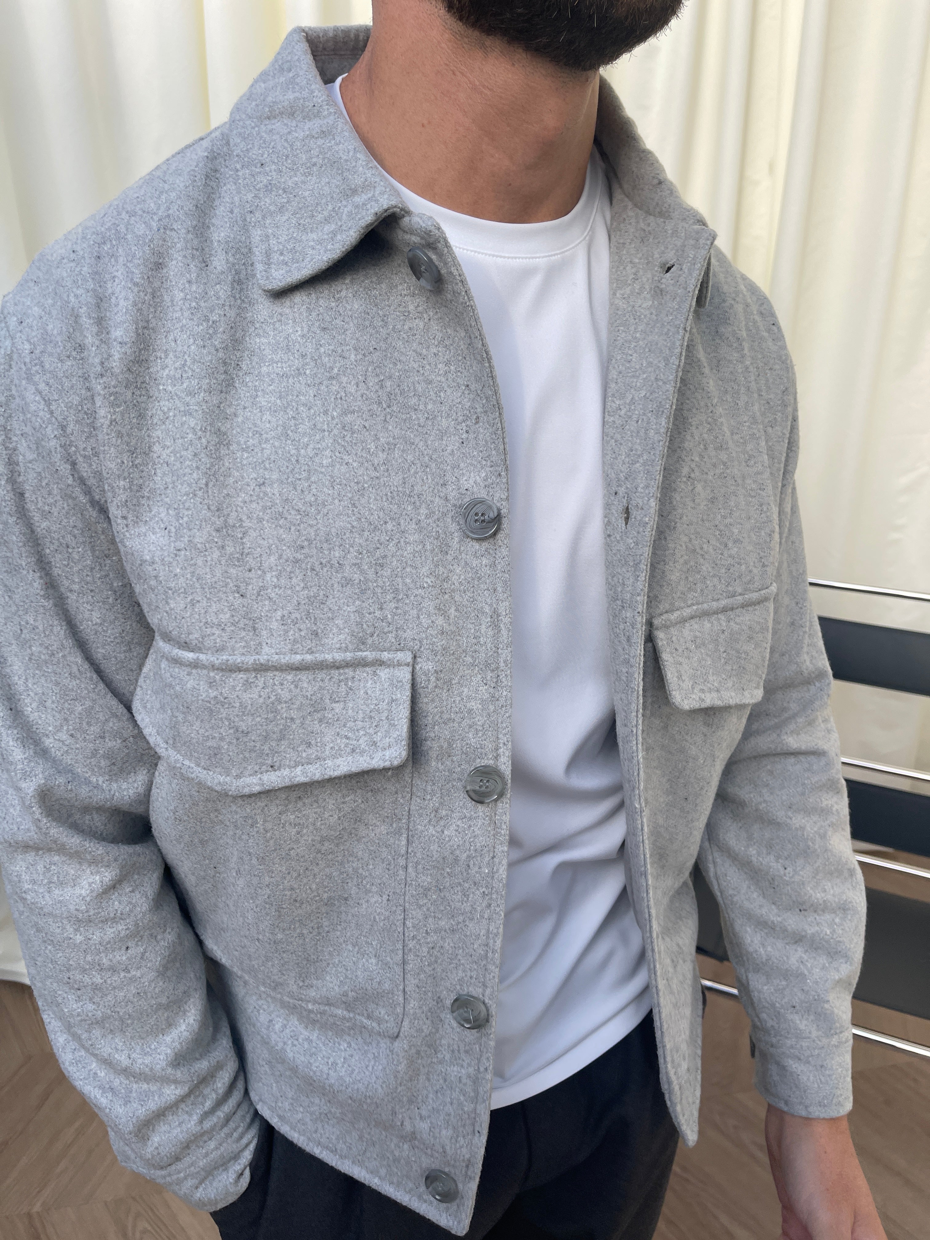 Atelier Wool Blouson Grey Marl