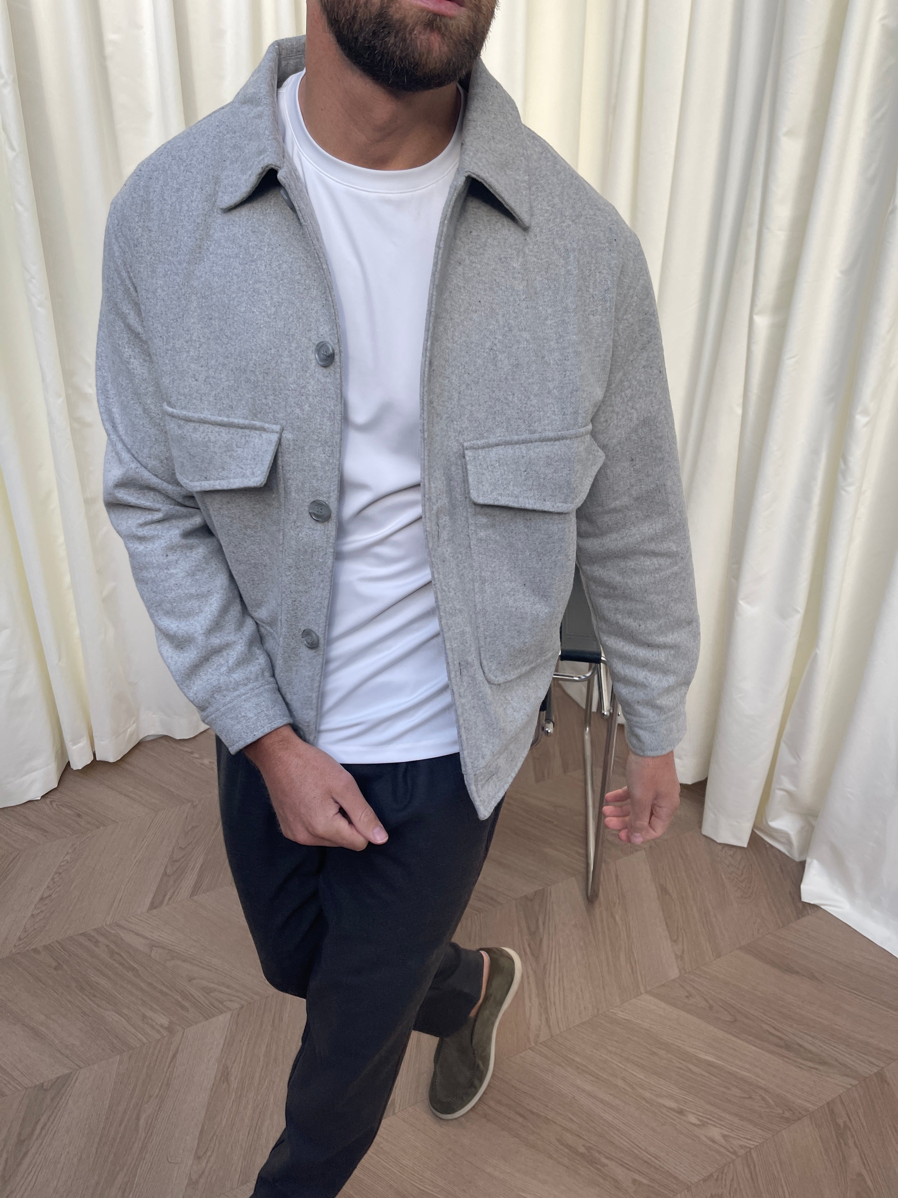 Atelier Wool Blouson Grey Marl