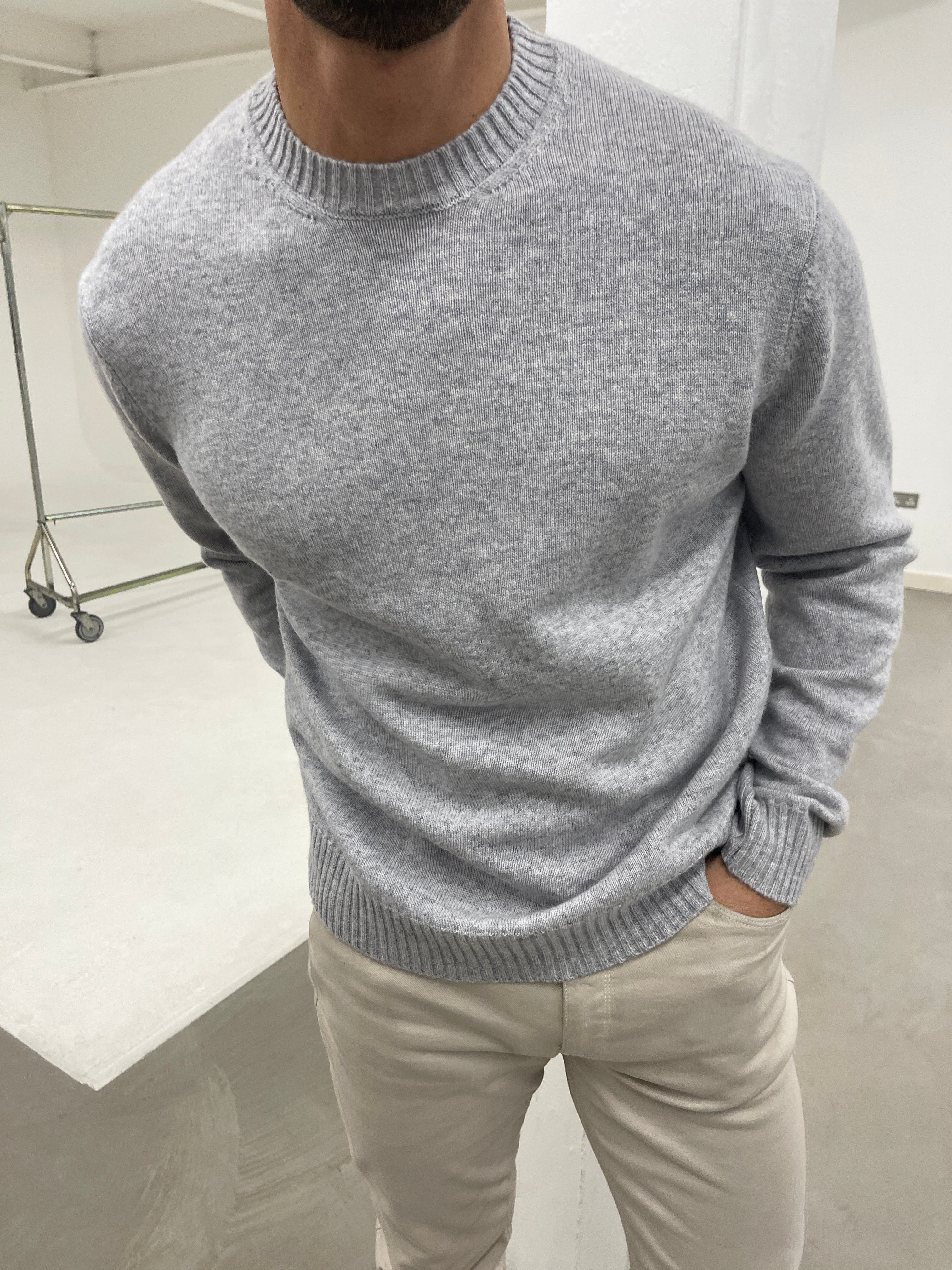 Cashmere Sweater Grey Marl