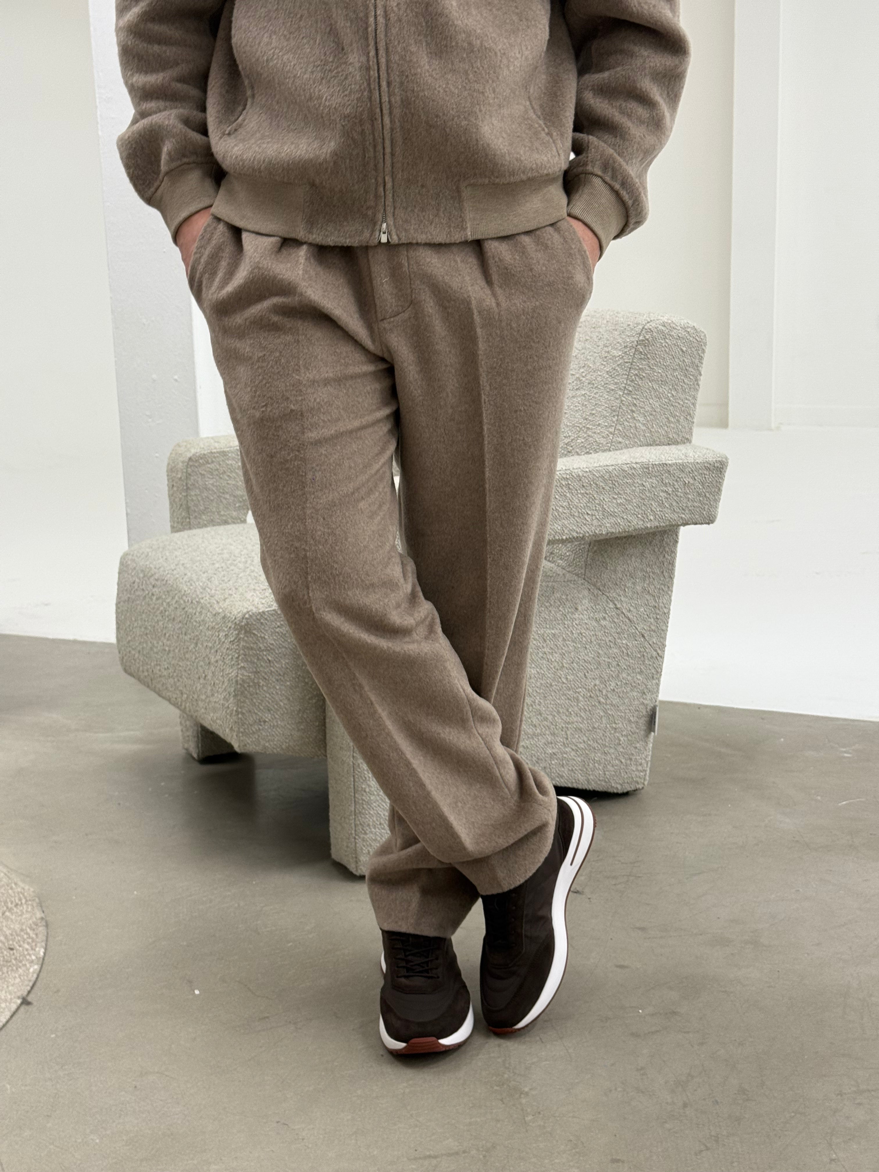 WOOL TROUSER BROWN