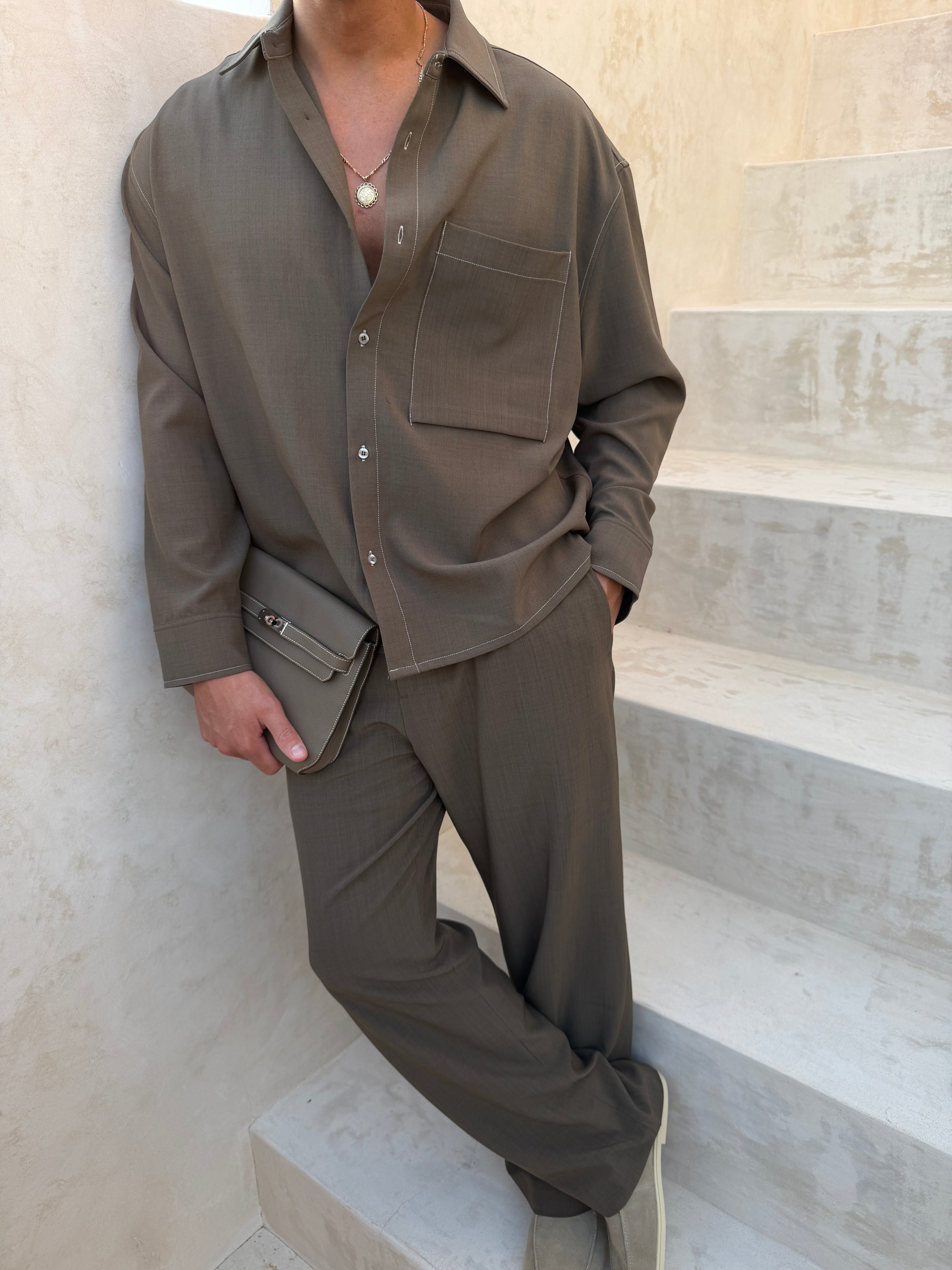 MILOS SHIRT CLASSIC BROWN
