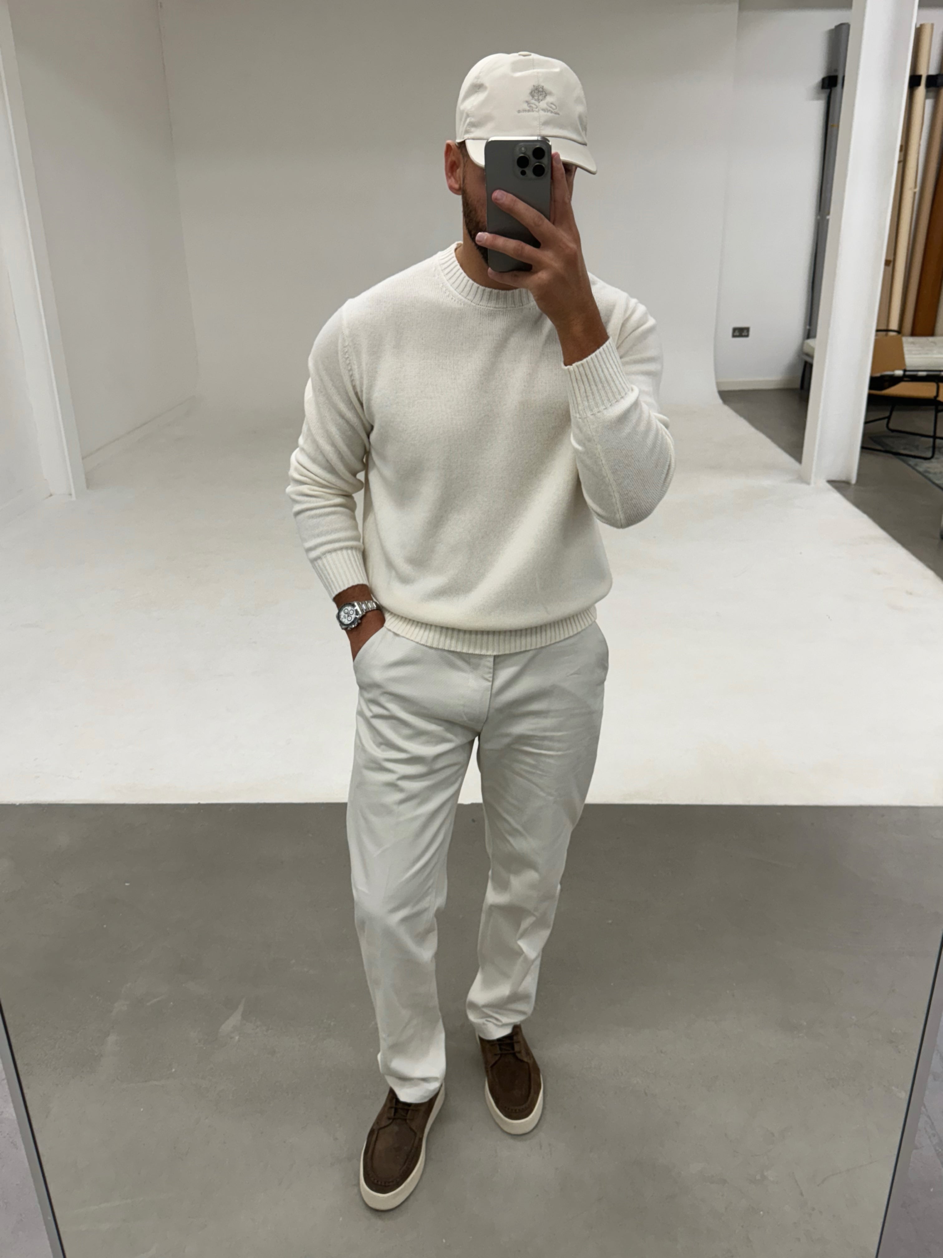 Cashmere Sweater Winter White