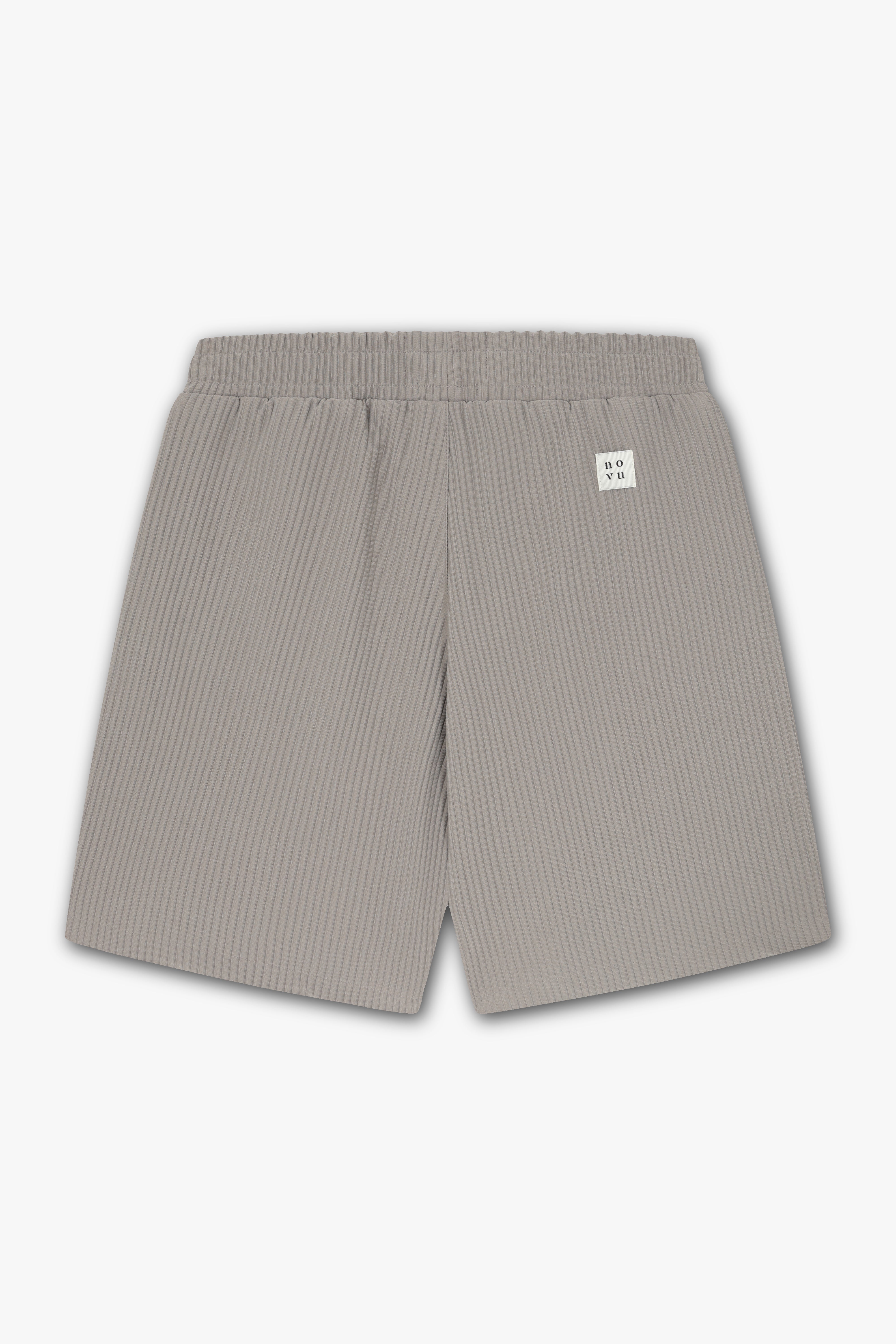 PLEAT SHORTS WARM GREY