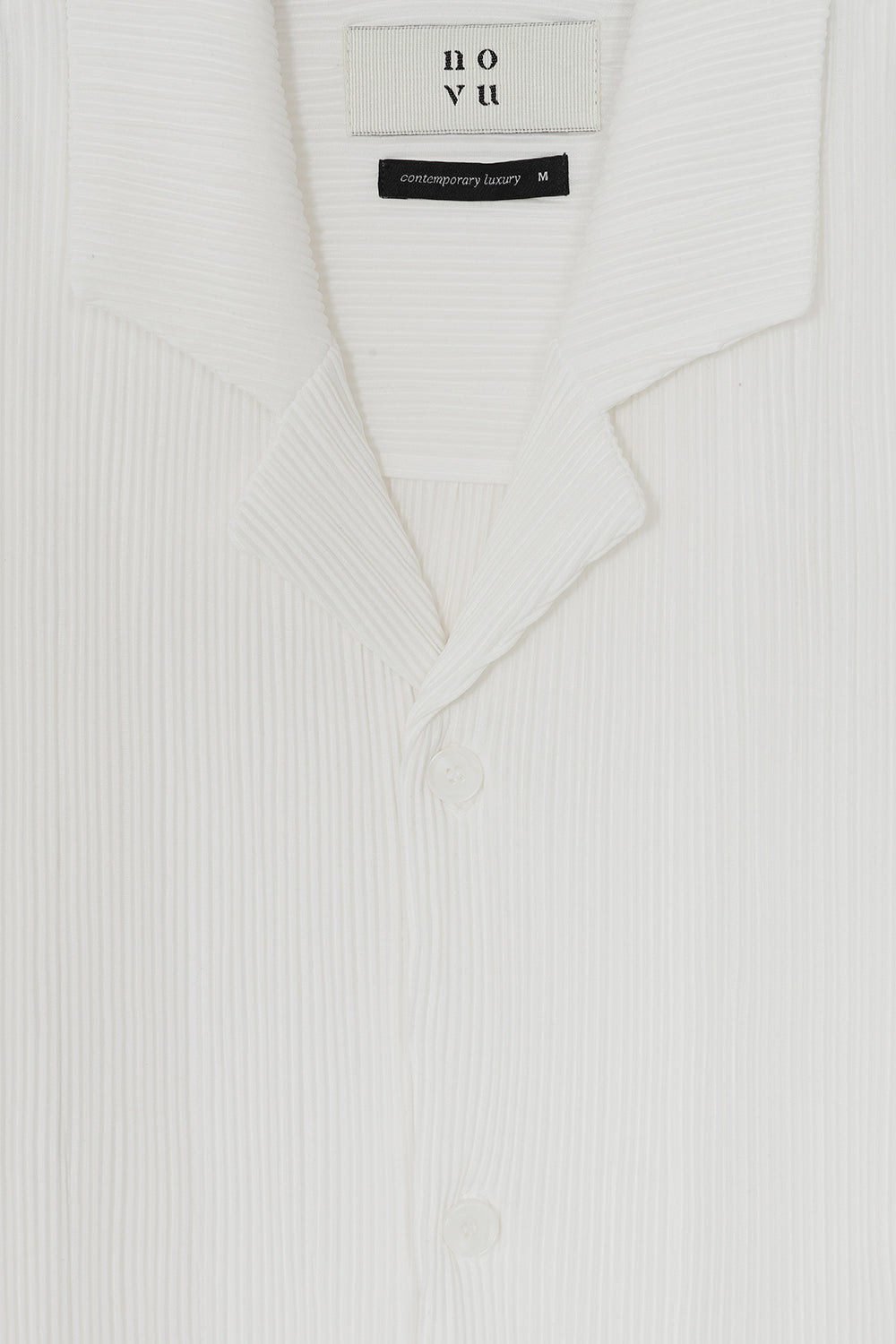 DEIA PLEAT SHIRT WHITE LS