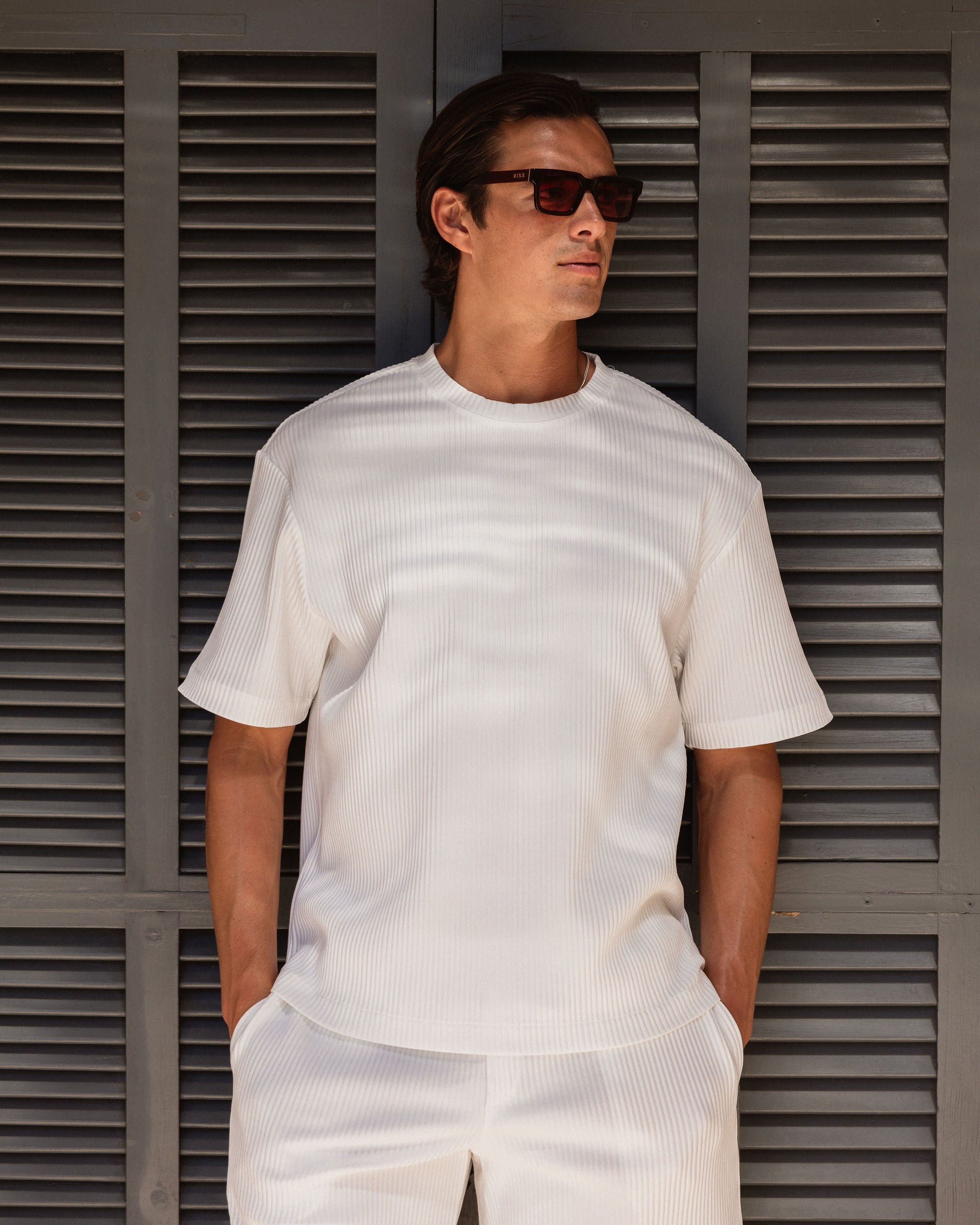 PLEAT T-SHIRT WHITE