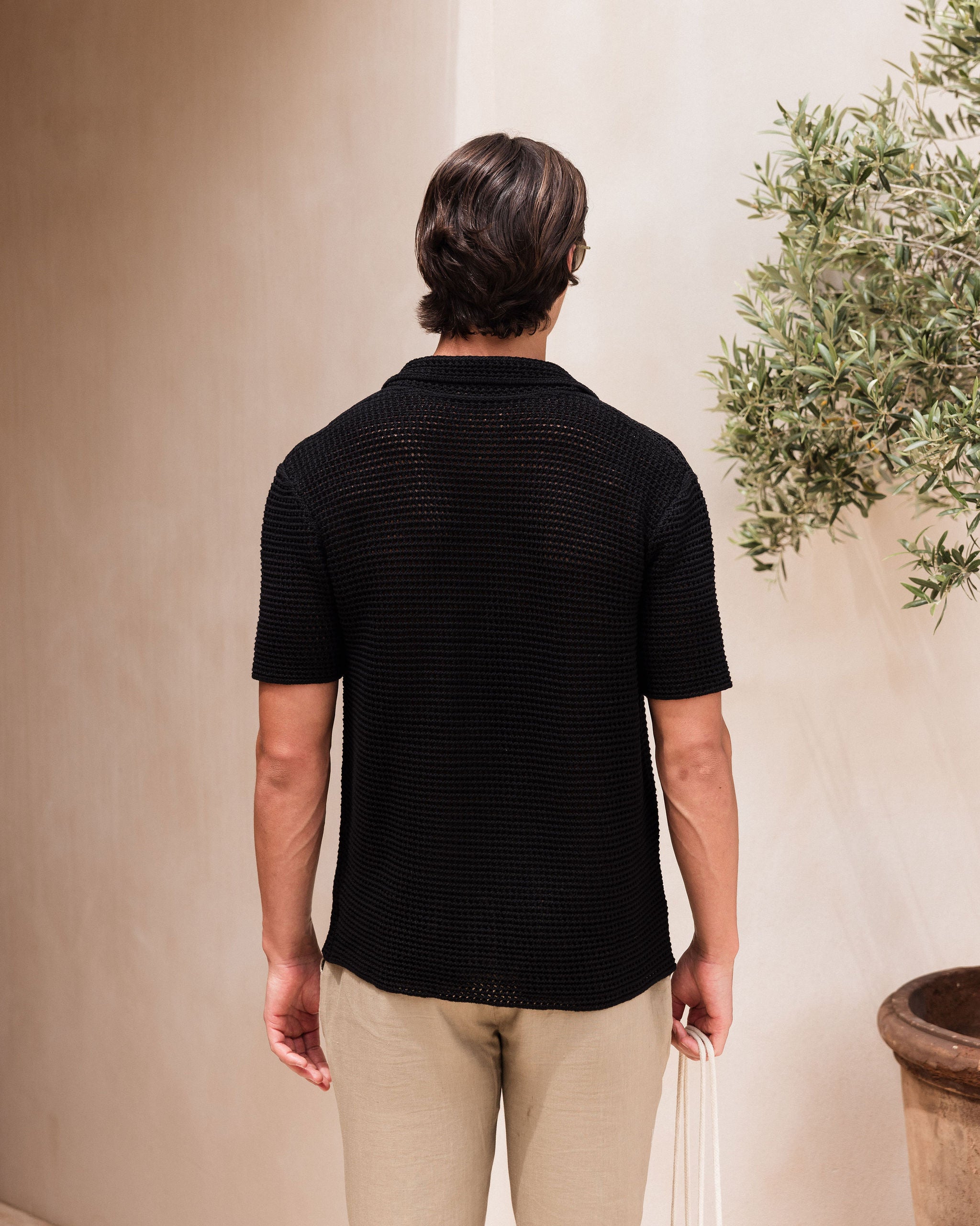 RESORT KNIT SHIRT BLACK