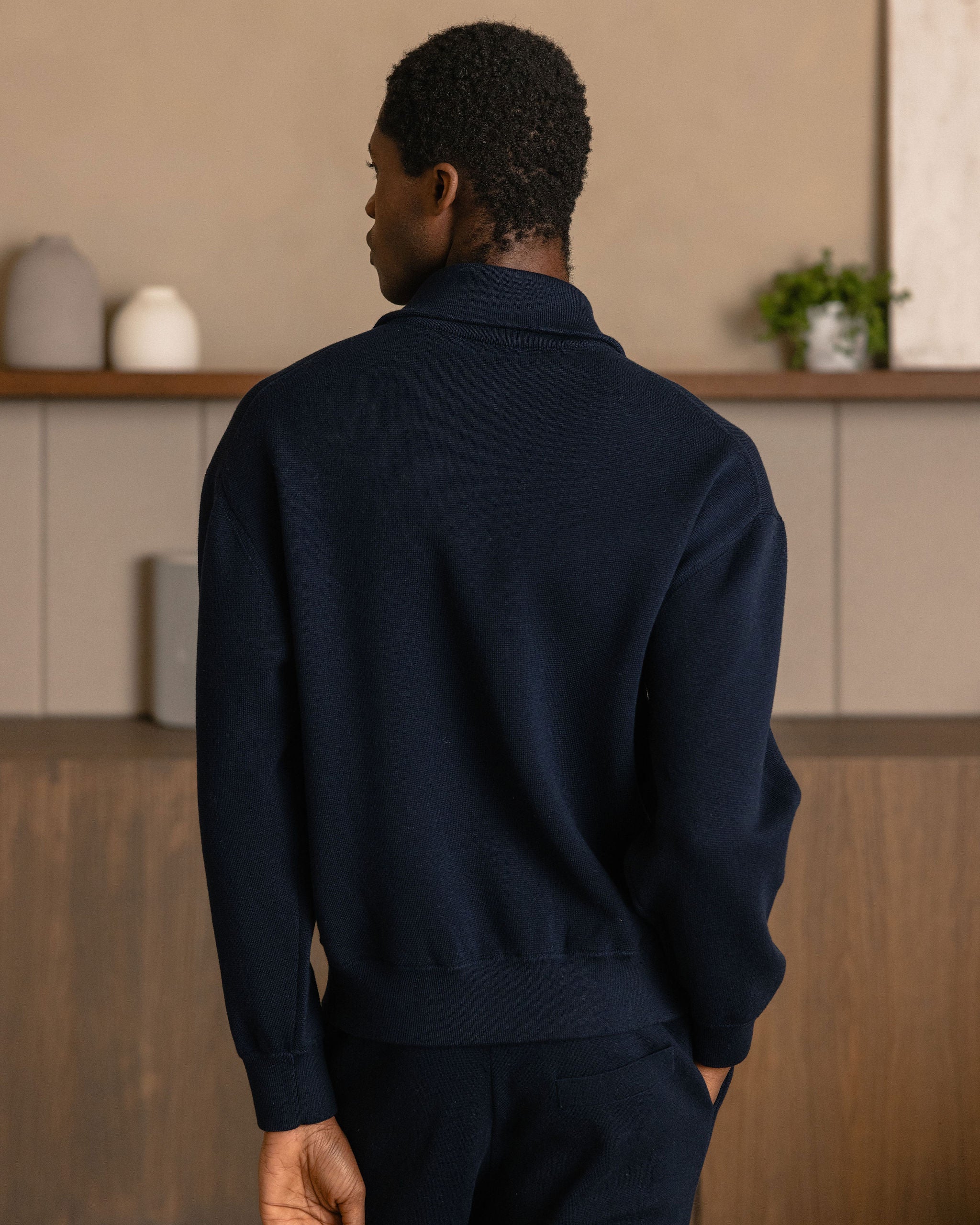 ATELIER KNIT JACKET NAVY