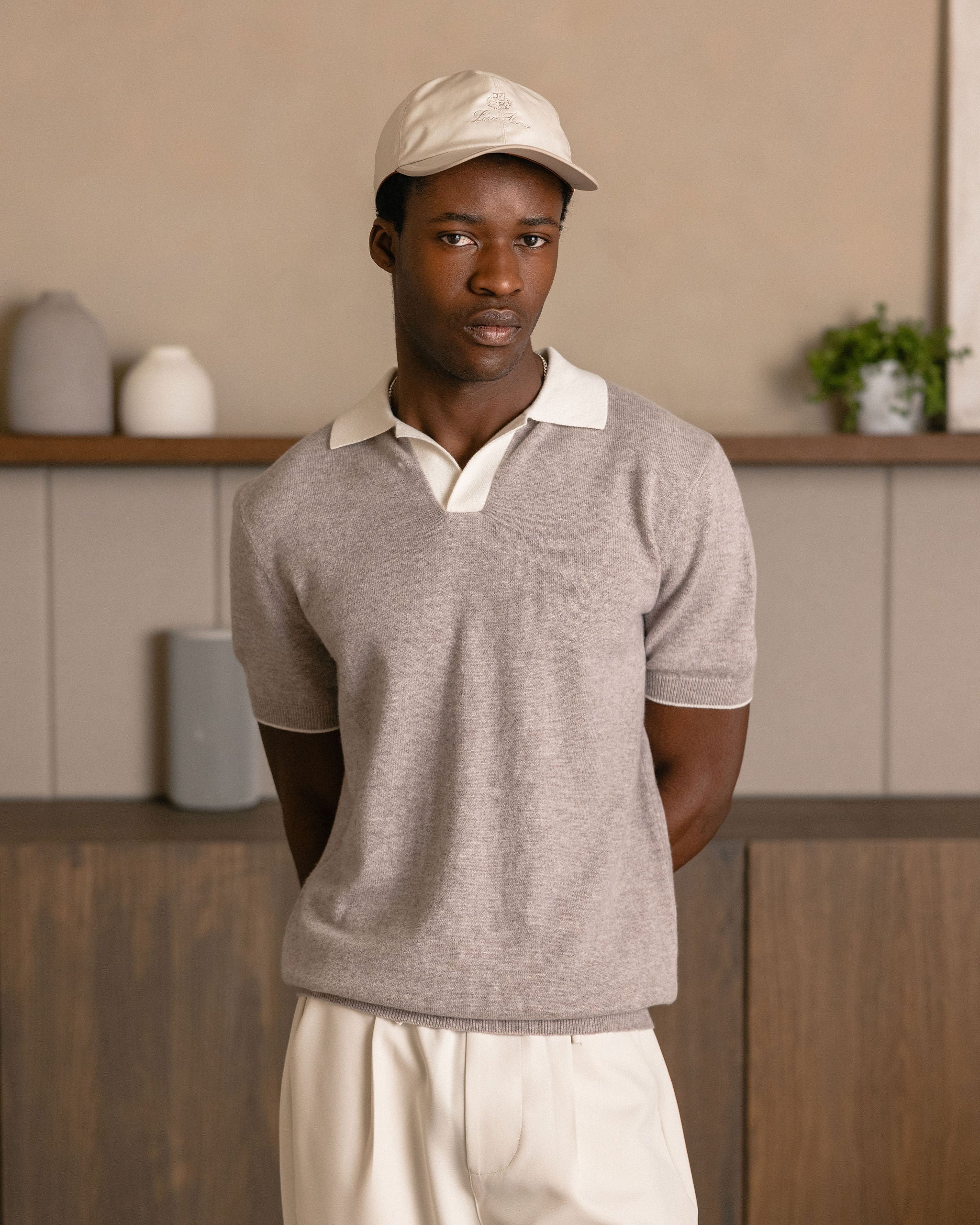 CASHWOOL POLO TAUPE