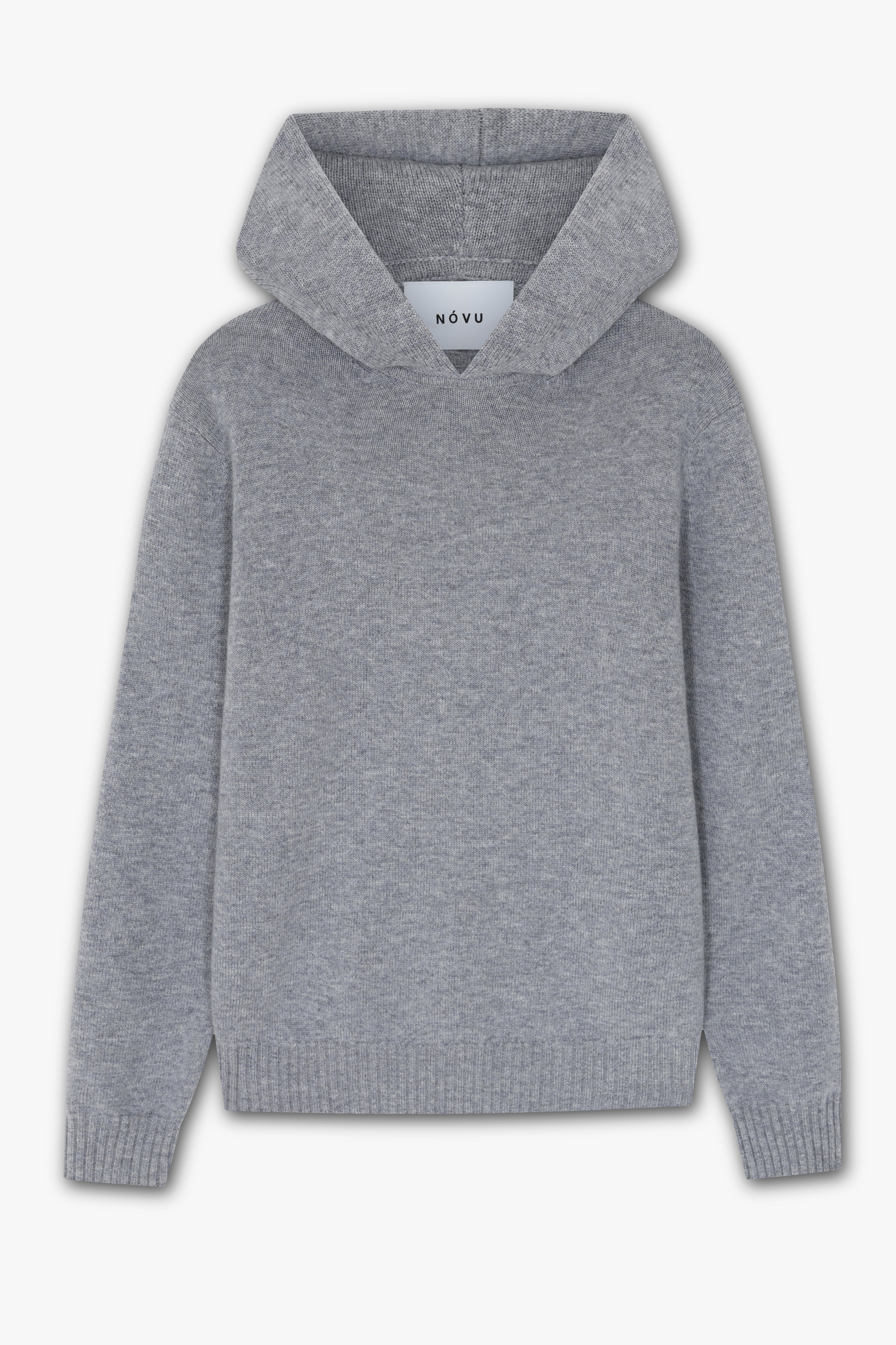 Cashmere Hoodie Grey Marl