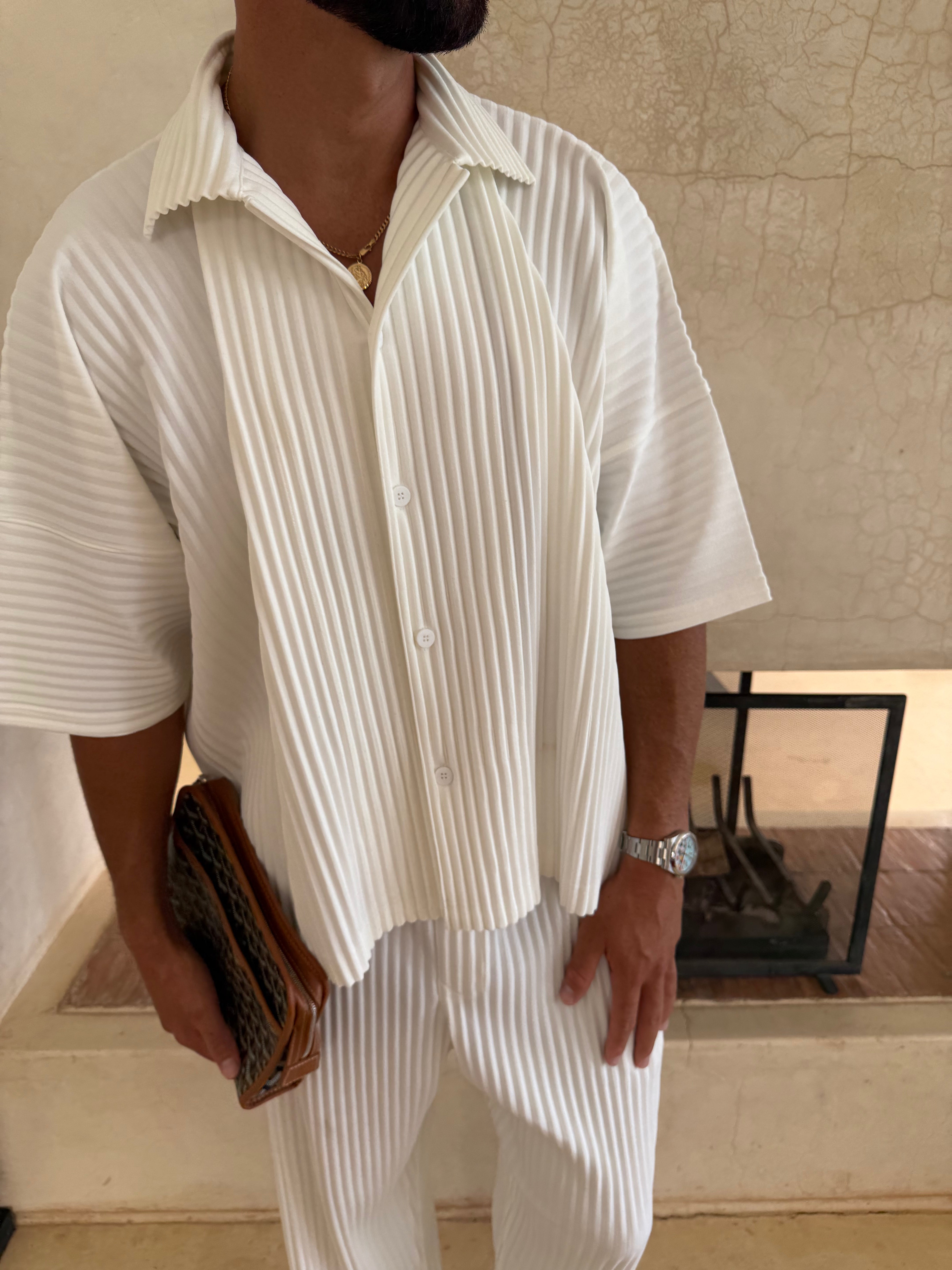 PLEAT SHIRT OFF WHITE