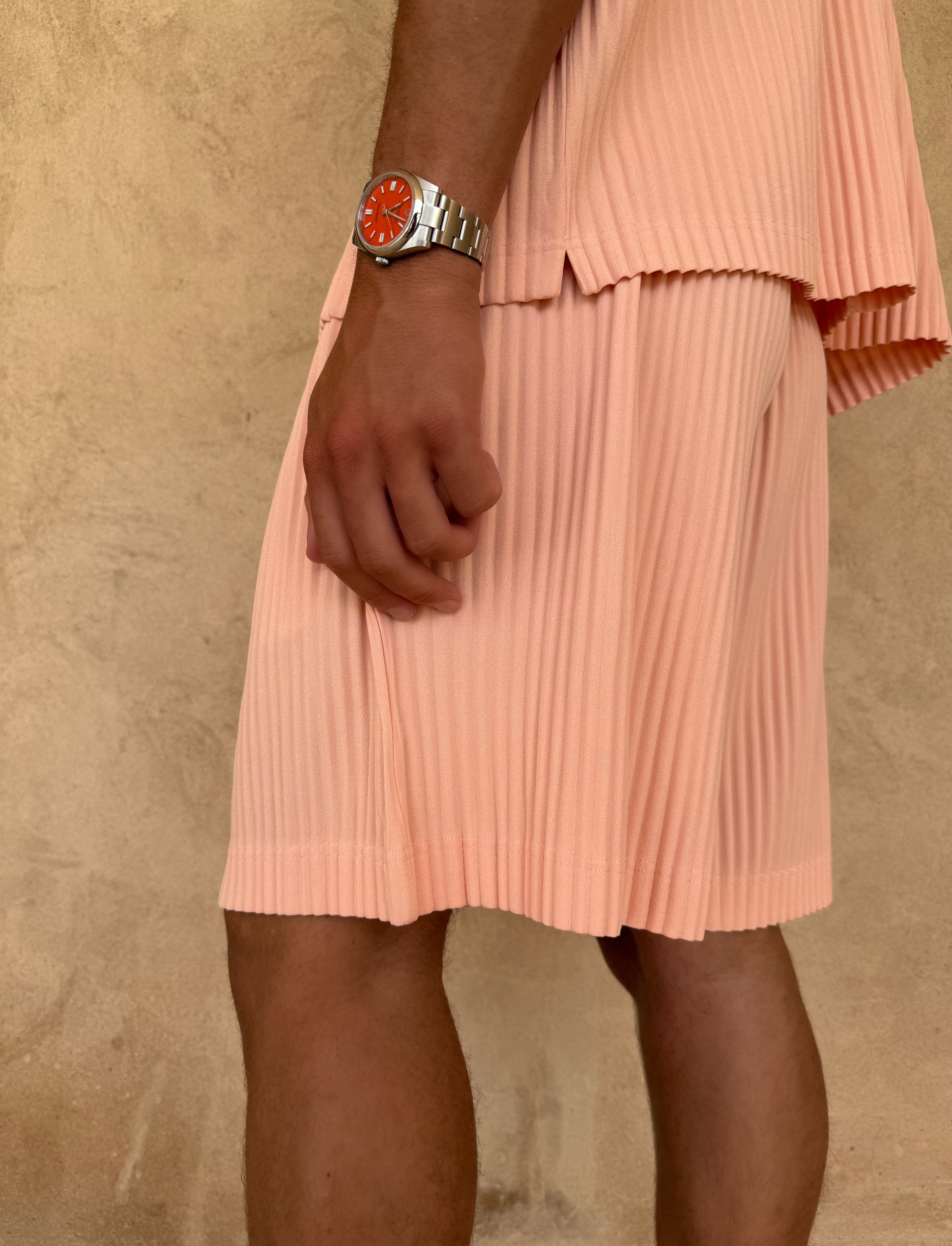 PLEAT SHORTS PINK