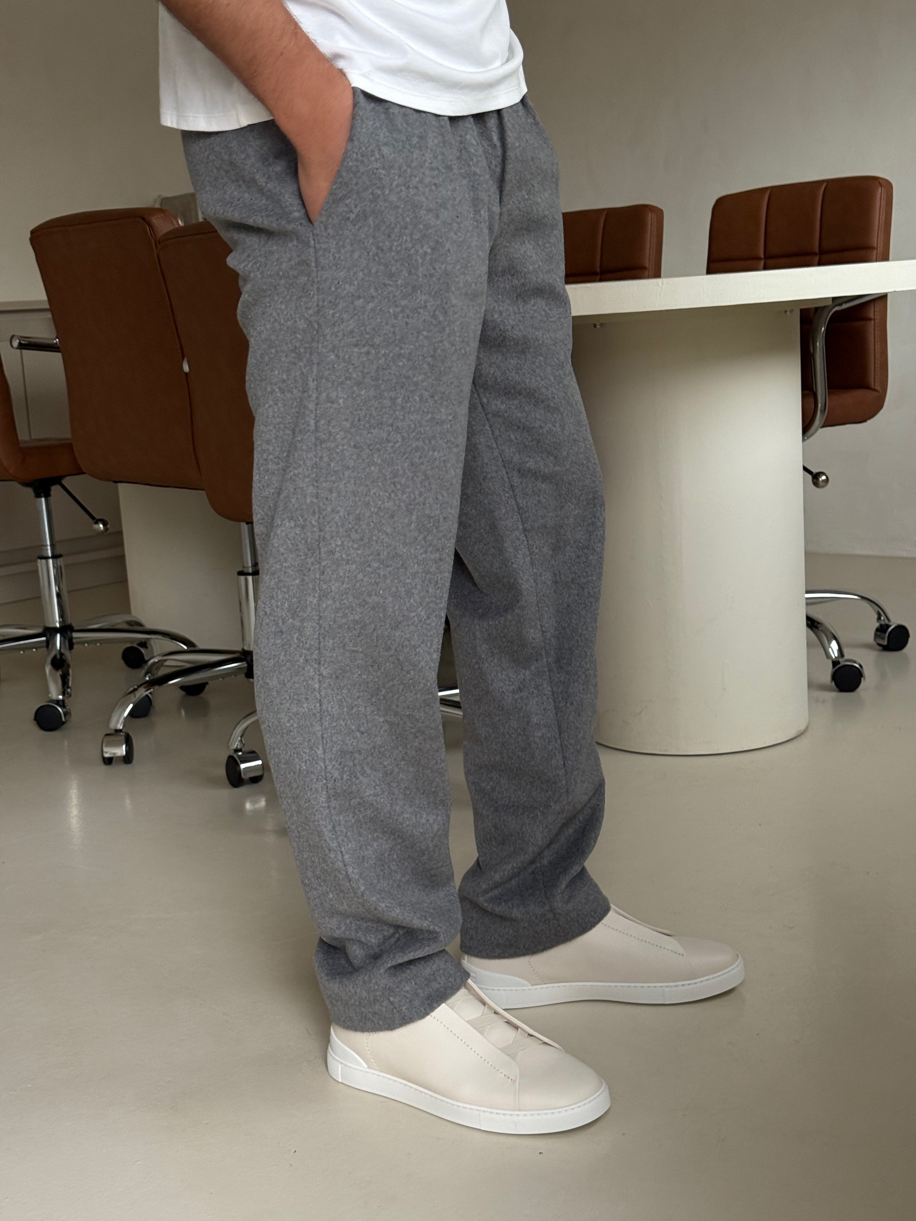WOOL TROUSER ASH GREY