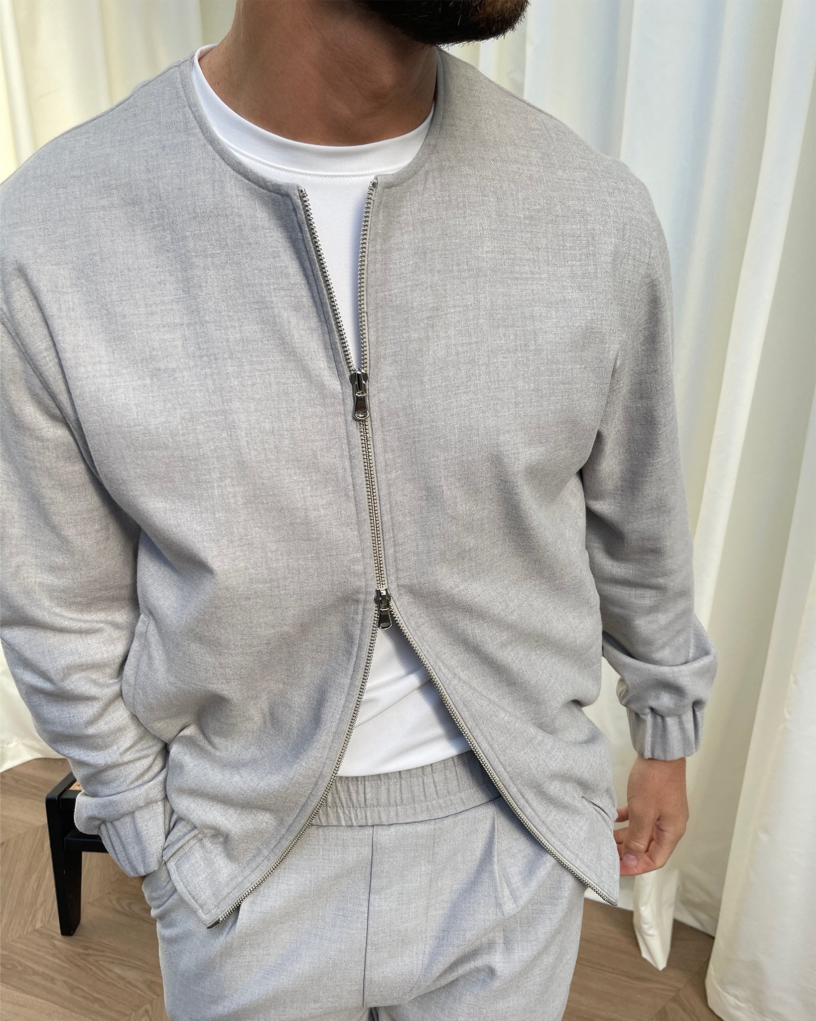 Amante Bomber Jacket Grey Marl