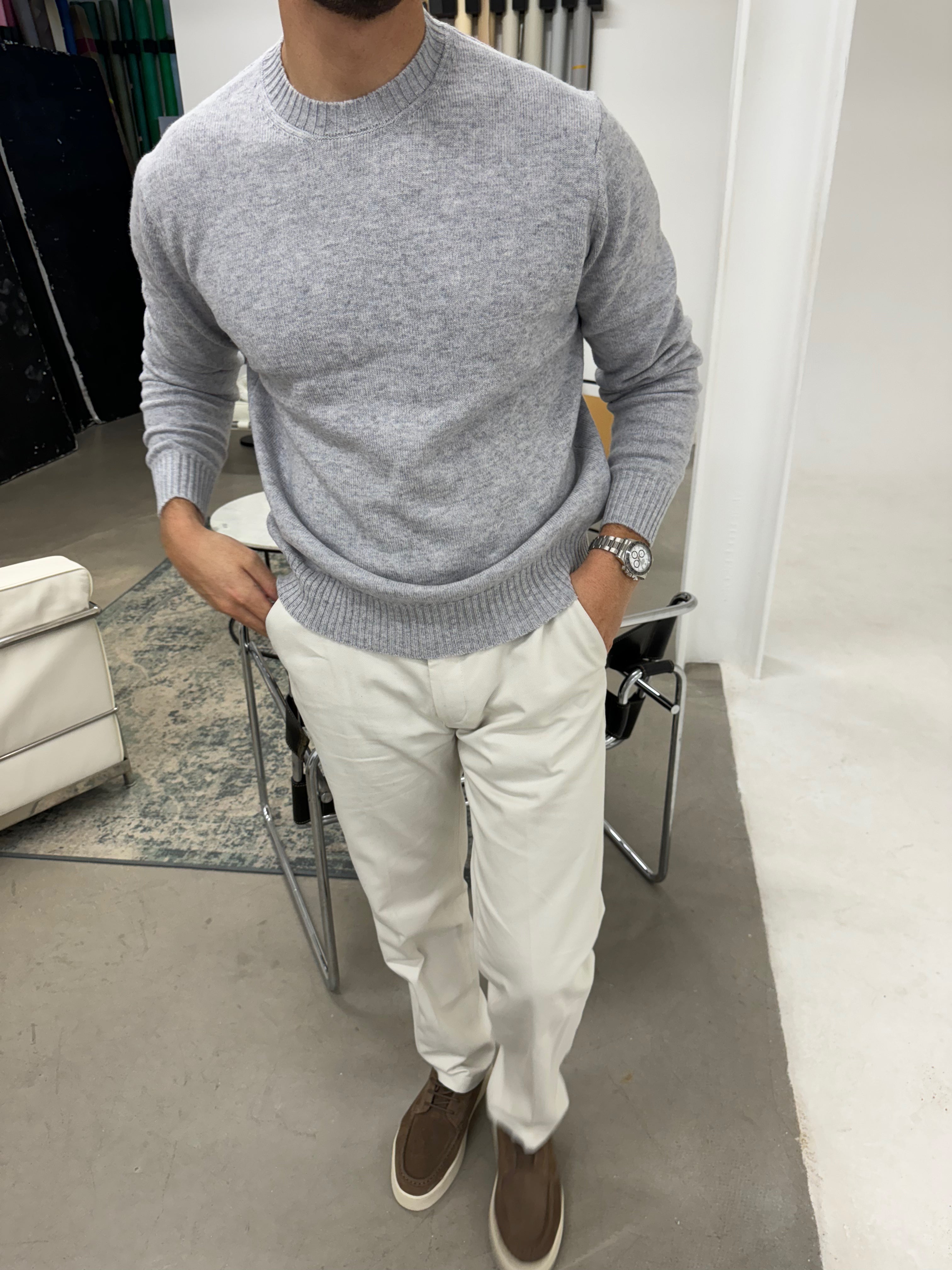 Cashmere Sweater Grey Marl