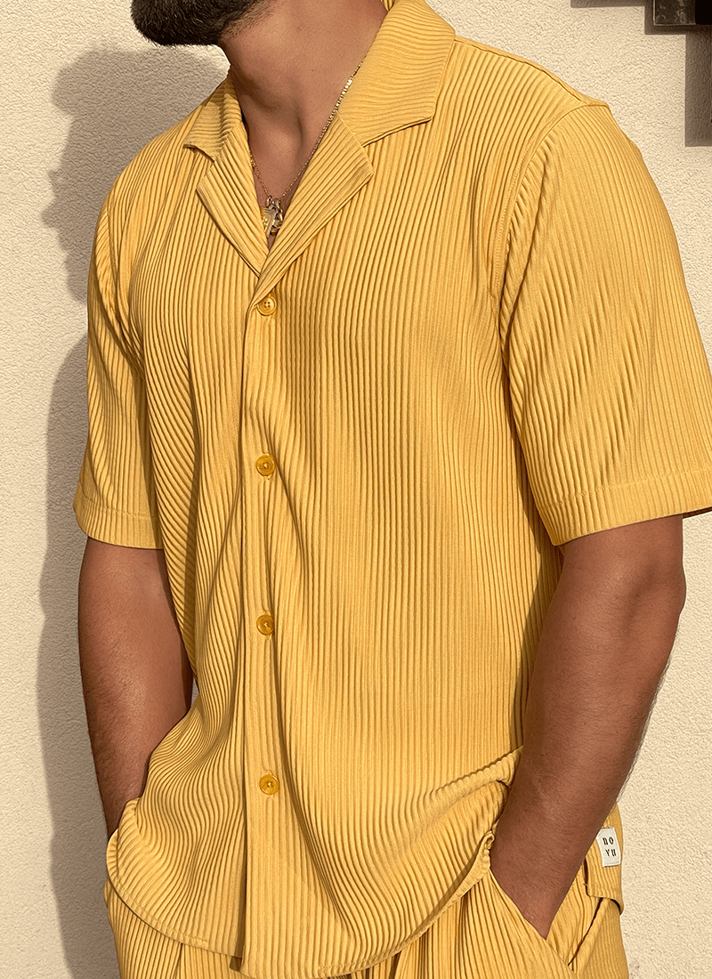 Mustard Pleat Shirt