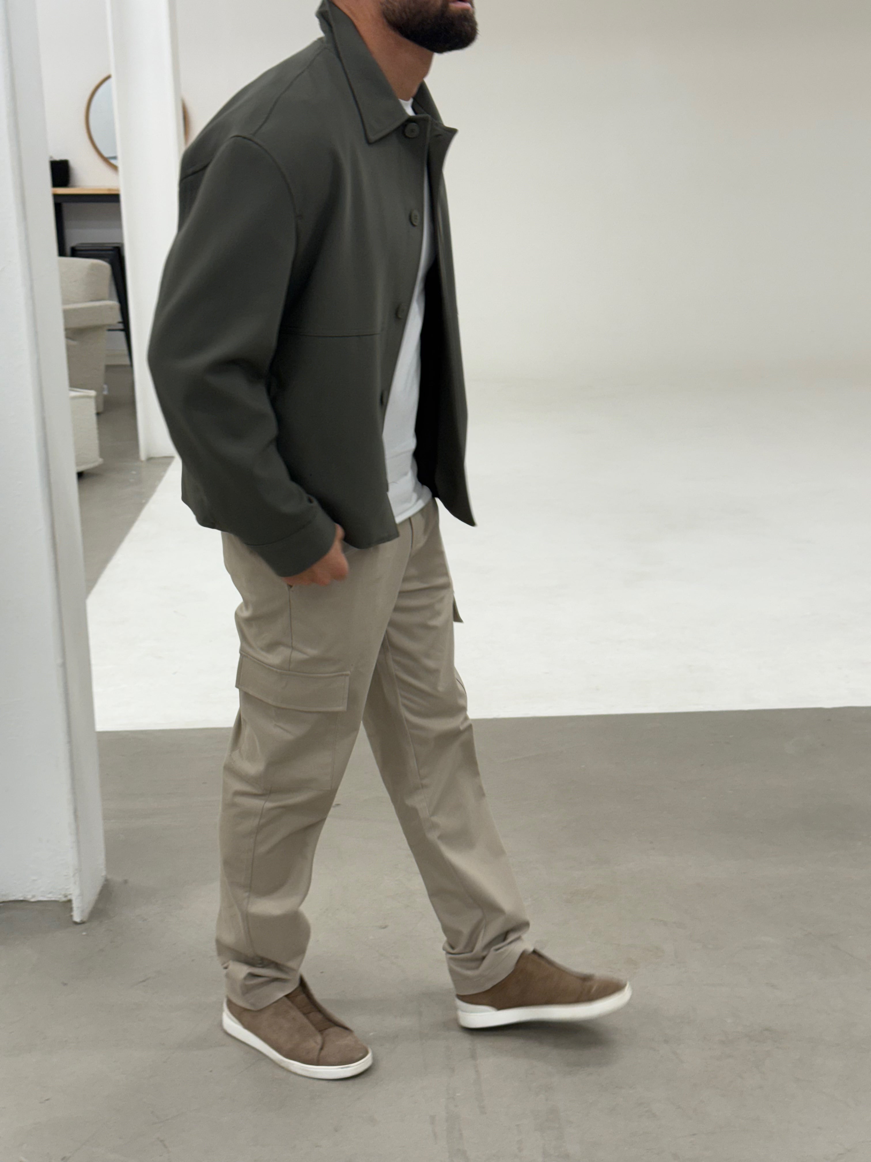 COTTON CARGO PANT STONE