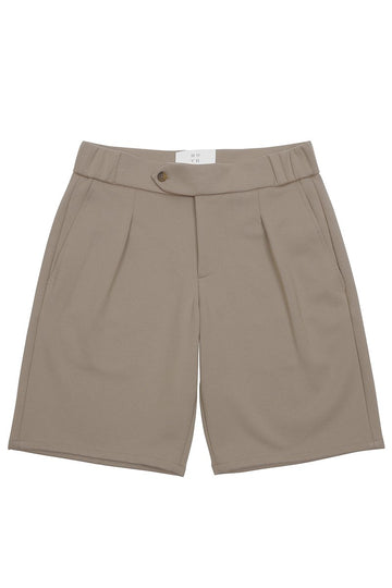 Beige Carter Pleated Shorts