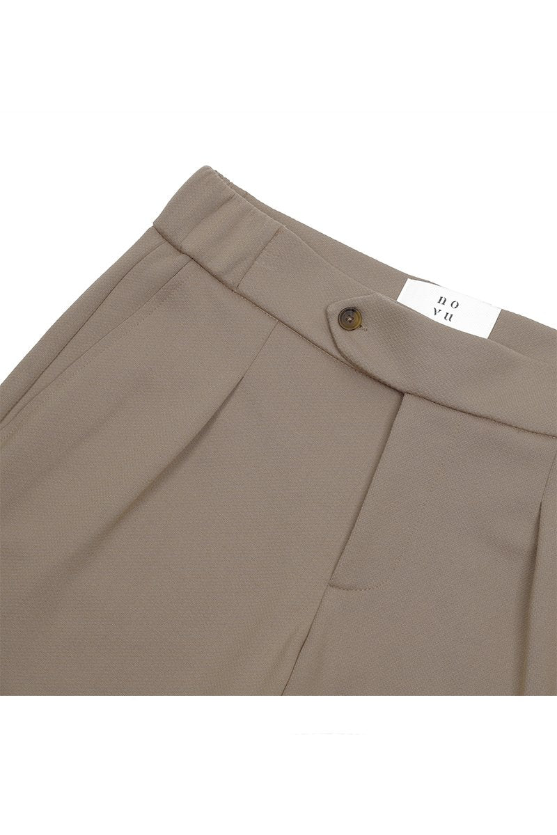 Beige Carter Pleated Shorts