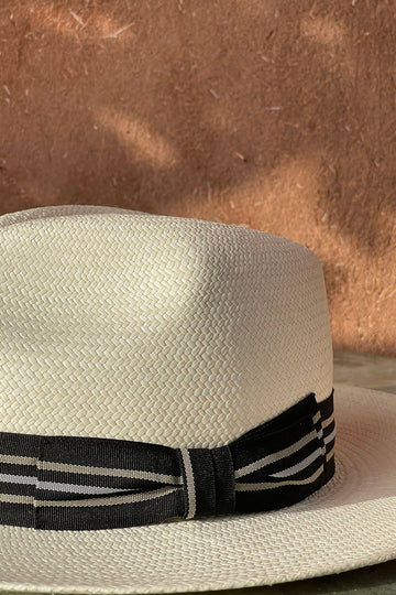 Panama Hat Black Stripe Band