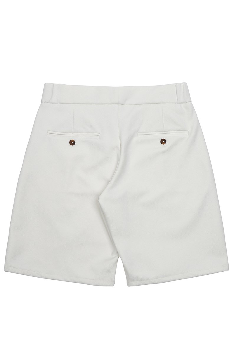 Cream Carter Pleated Shorts